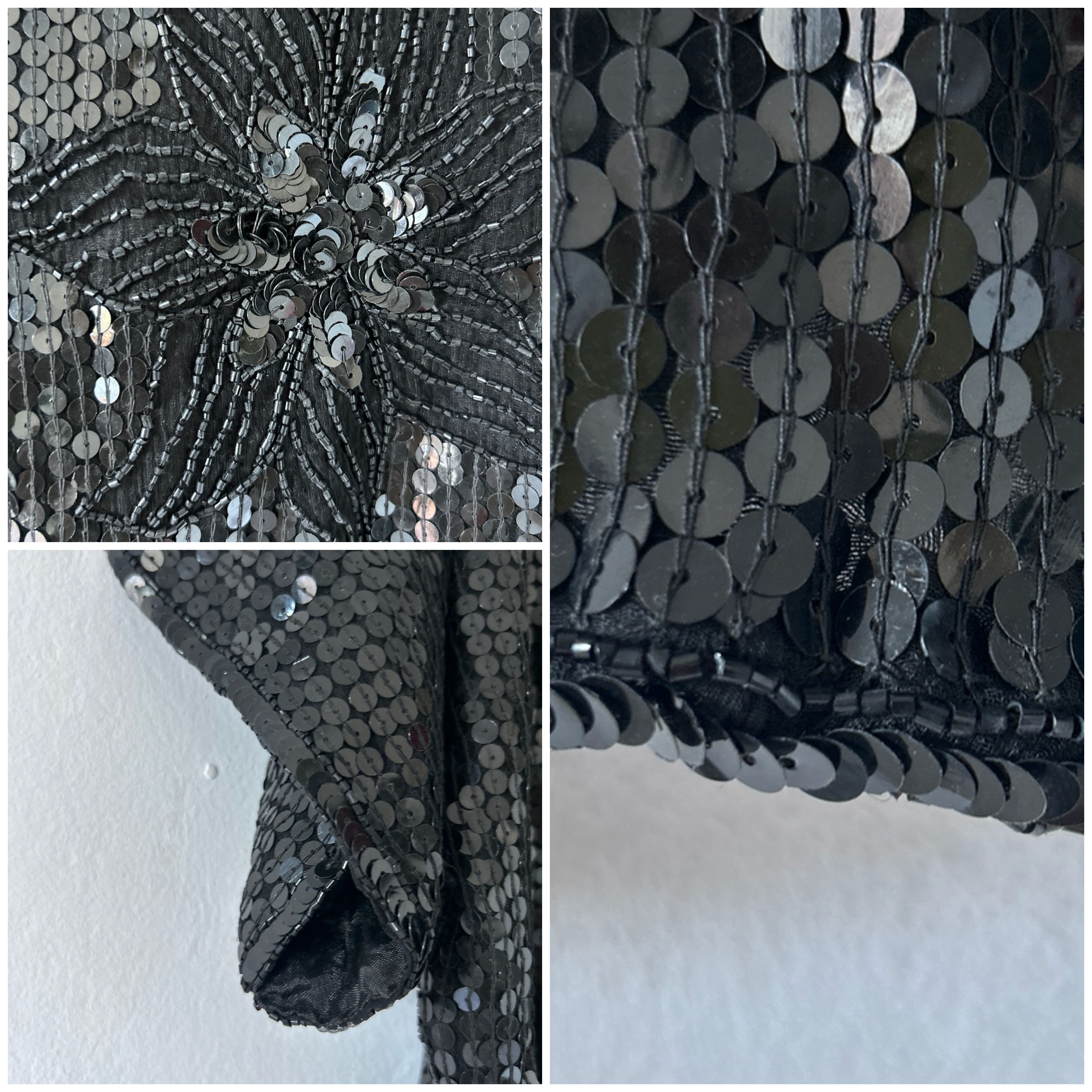 Vintage Vintage 80s Disco Black Sequin Top Size L / US 10 / IT 46 - 9 Thumbnail