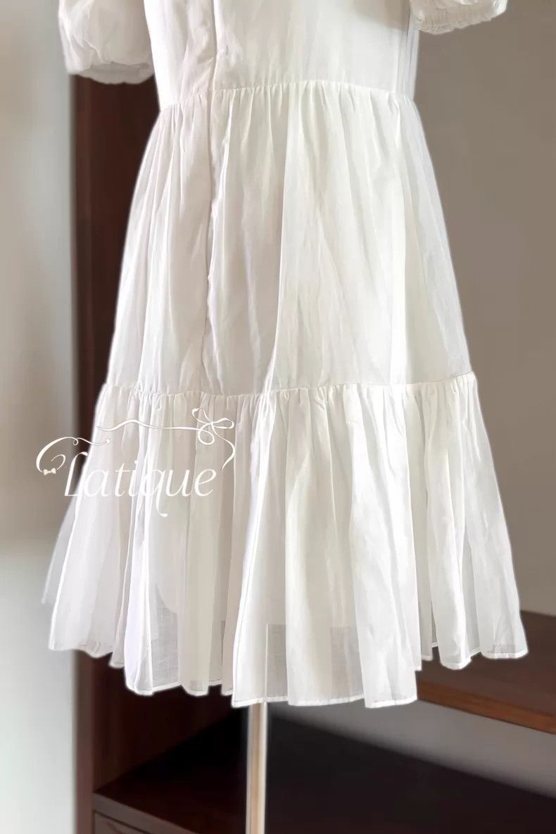 Valentino Valentino White fairy lace doll skirt bubble dress Size M / US 6-8 / IT 42-44 - 6 Thumbnail