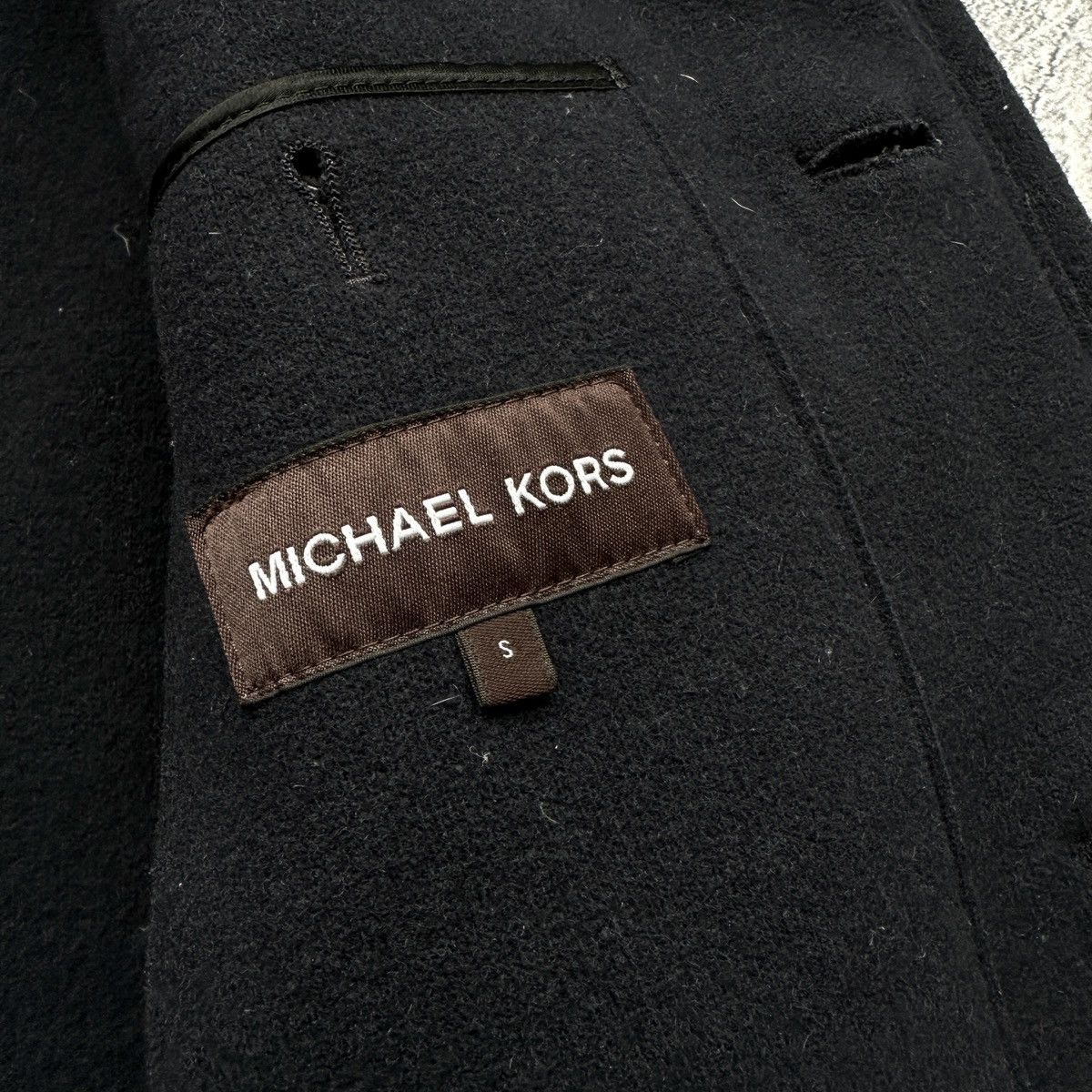 Michael Kors Men’s Michael Kors Wool Coat Button Jacket Dark Blue Size: S Size US S / EU 44-46 / 1 - 9 Thumbnail