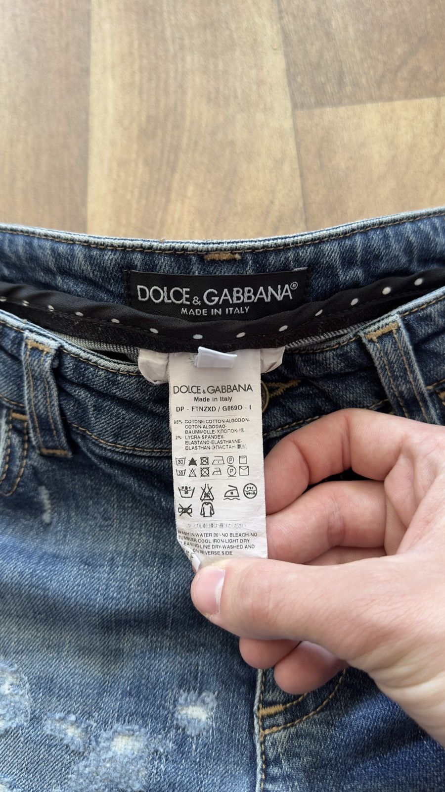 Dolce & Gabbana Dolce & Gabbana Y2K Archive Distressed Wash Denim Jeans Size 28" / US 6 / IT 42 - 8 Thumbnail