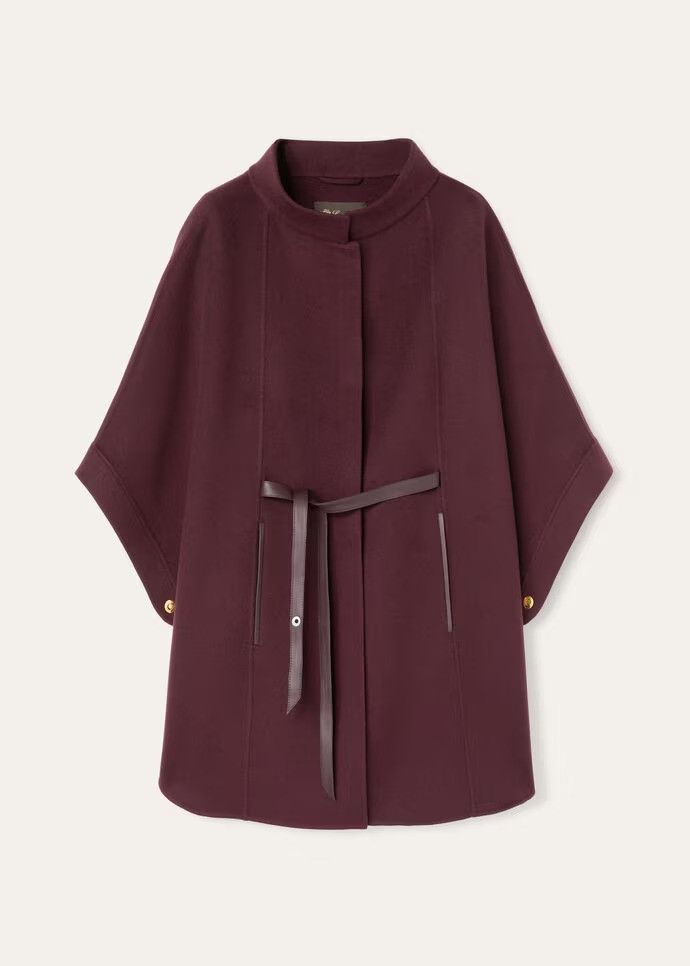 Loro Piana o1srvl11e0824 Size: OS / Salzburg Cashmere Cape in Burgundy Size ONE SIZE - 1 Thumbnail
