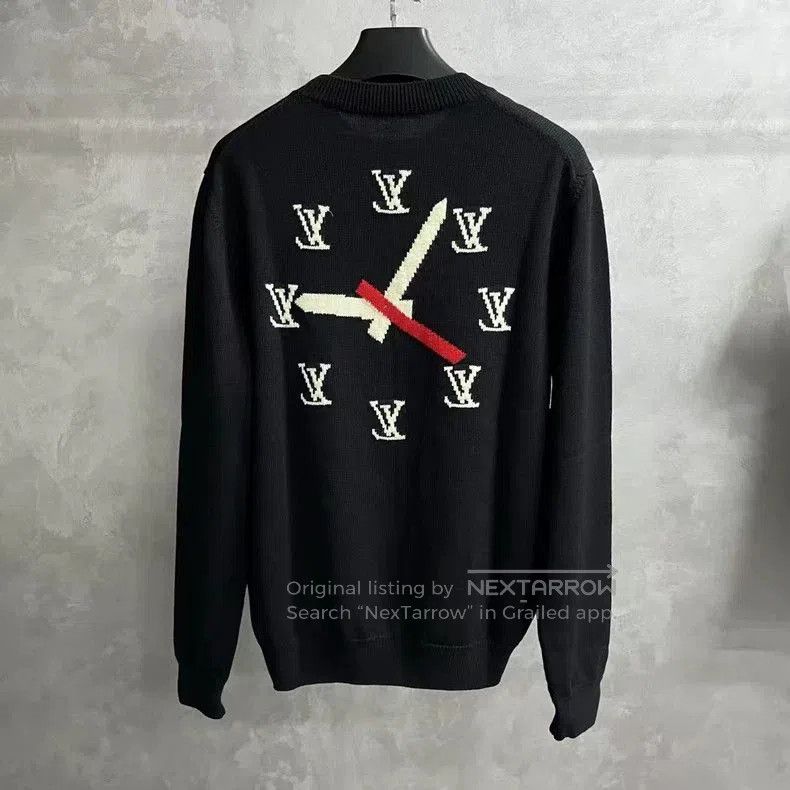 Louis Vuitton Louis Vuitton Black Clock Intarsia Sweater. Size US L / EU 52-54 / 3 - 2 Thumbnail