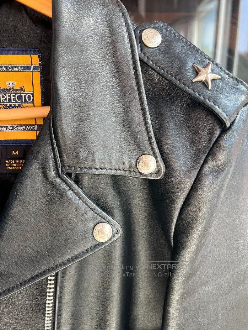 Schott Schott Women's slim leather jacket leather jacket cable-s Size US M / EU 48-50 / 2 - 8 Thumbnail