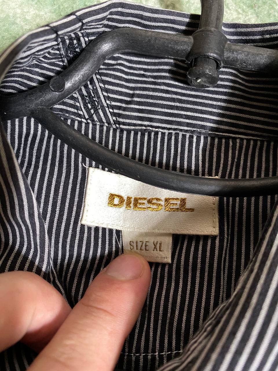 Diesel × Vintage Y2K Diesel D Japan Archival Punk Work Long Sleeve Shirt Size US XL / EU 56 / 4 - 7 Thumbnail