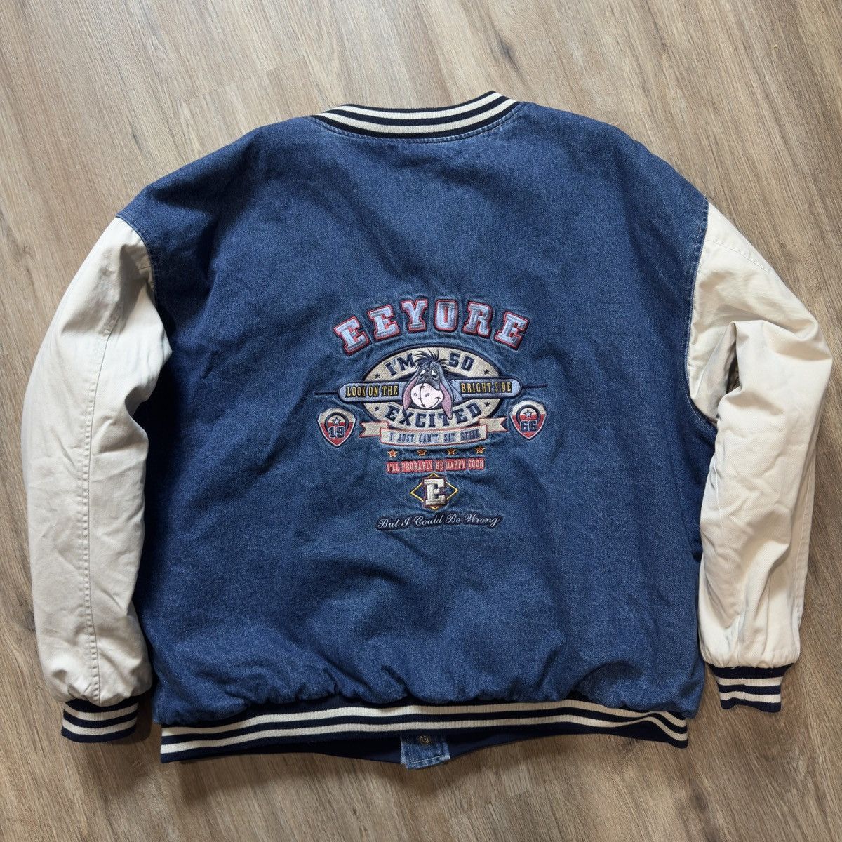Disney × Vintage Disney Eeyore Vintage Denim Varsity Jacket Size US XXL / EU 58 / 5 - 2 Thumbnail