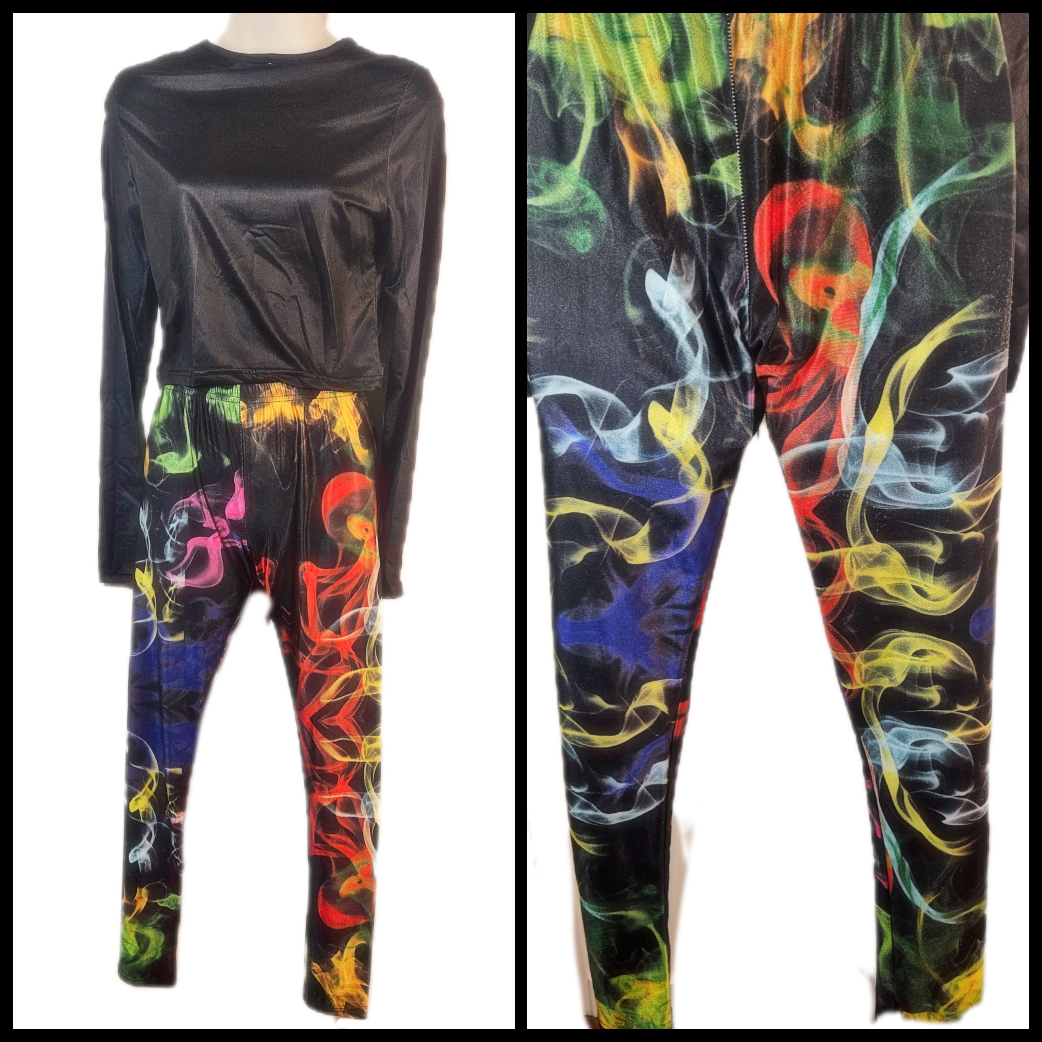 Other VINTAGE NEON FIRE LEGGINGS Size 28" / US 6 / IT 42 - 1 Thumbnail