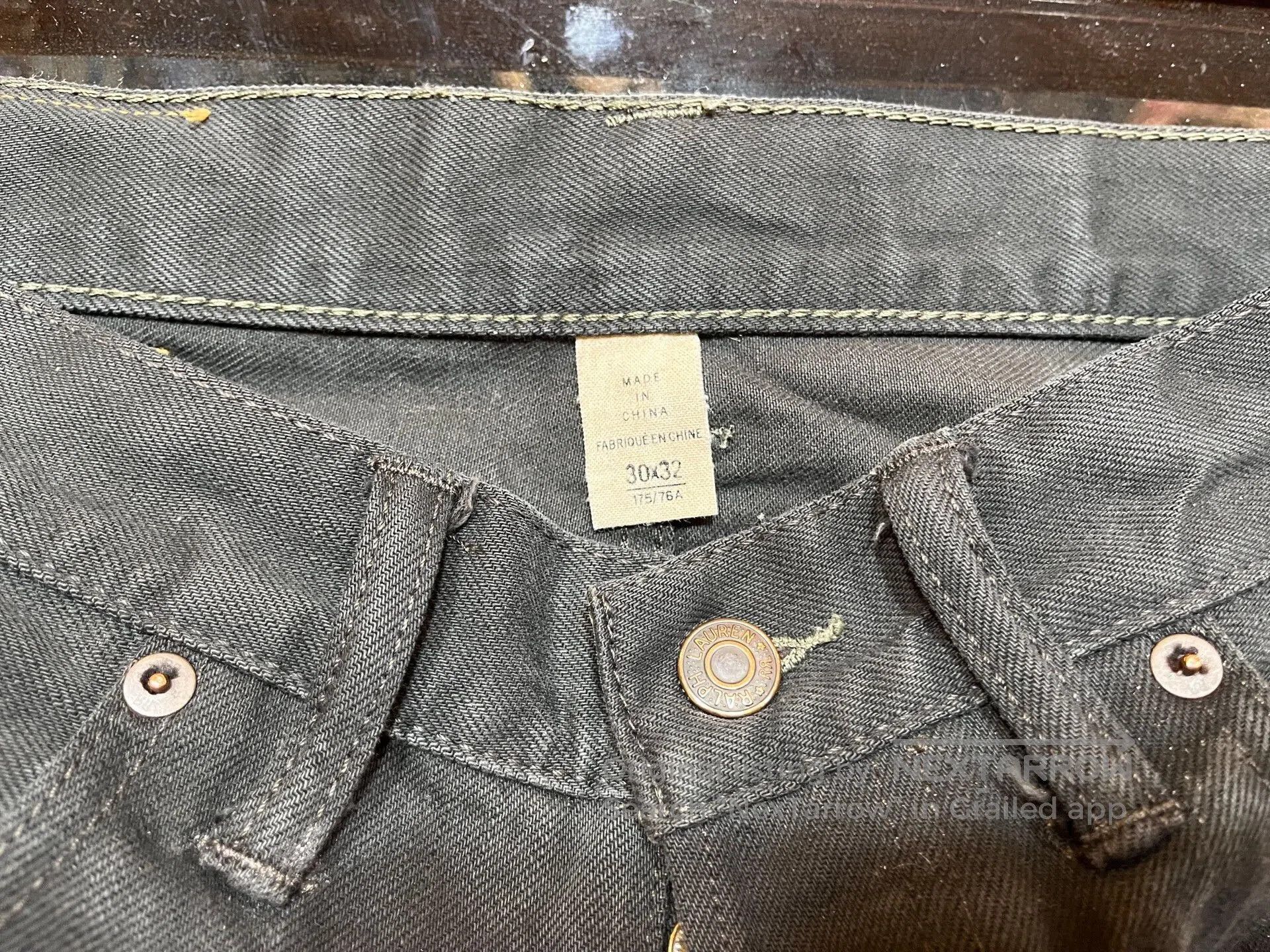 RRL Ralph Lauren gray distressed denim pants by Ralph Lauren. Size US 30 / EU 46 - 3 Thumbnail