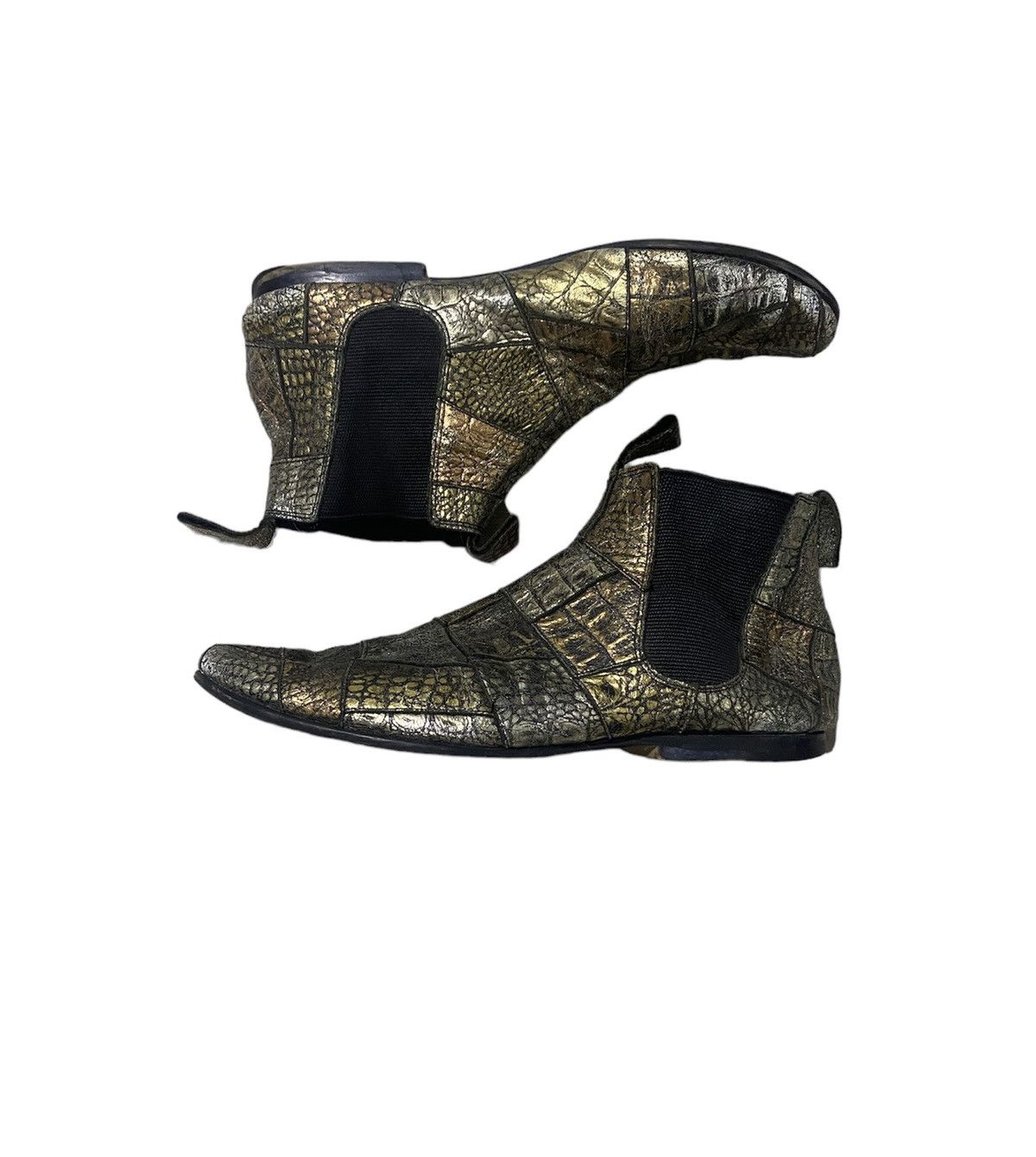 Comme des Garcons Homme Plus SUPER RARE‼️ CdgHP Pythons Patchwork Exotic Chelsea Boots Size US 12 / EU 45 - 1 Thumbnail