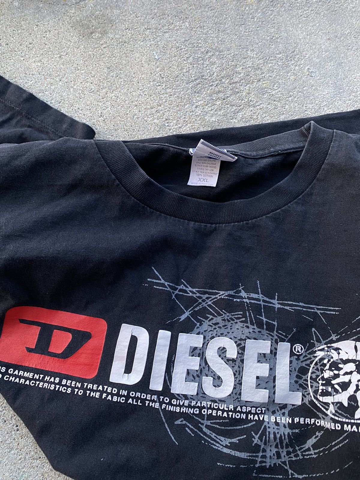Diesel × Vintage Vintage Diesel Cropped Boxy T-shirt Size US XL / EU 56 / 4 - 5 Thumbnail
