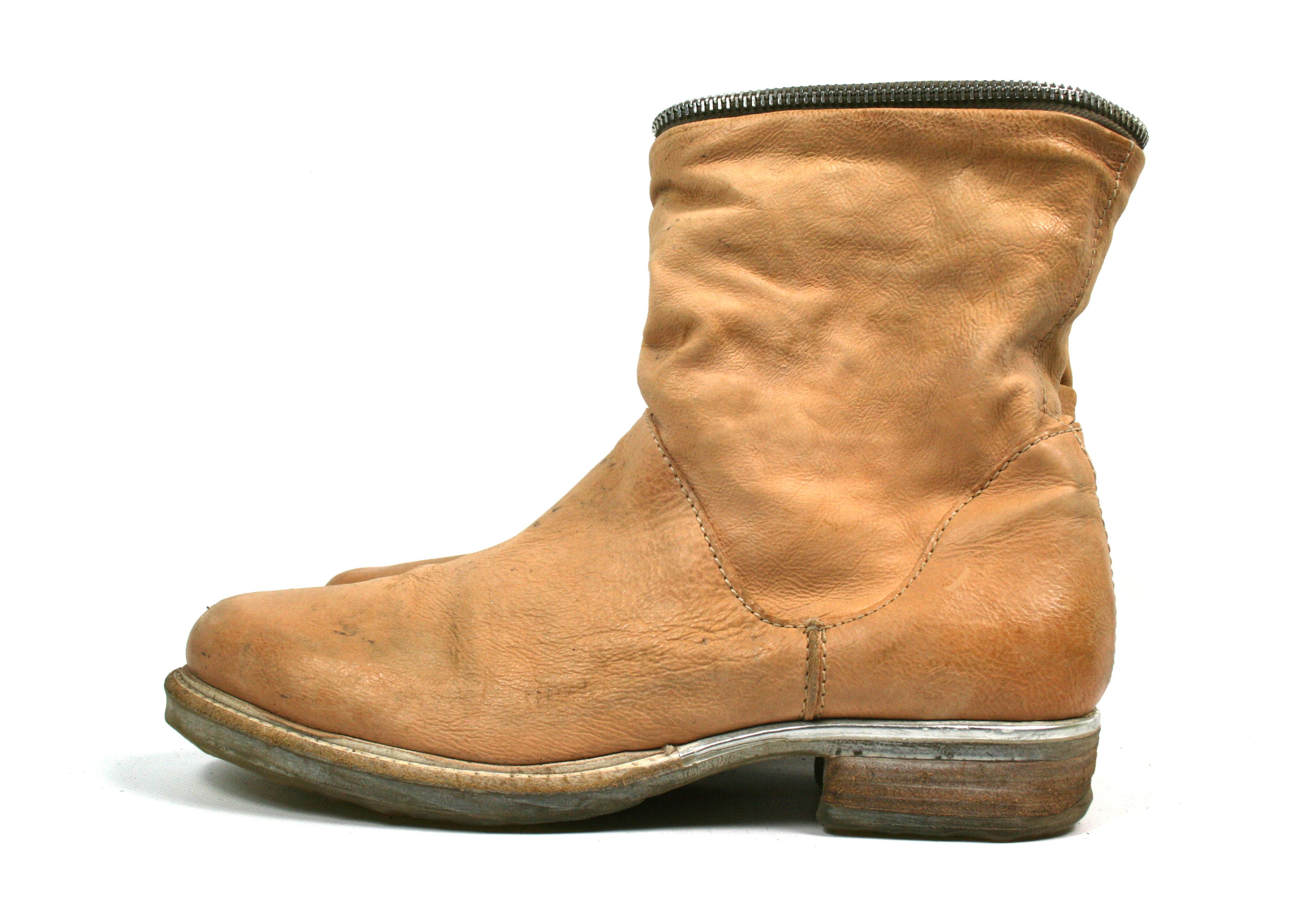 A.S.98 Napoleon Grunge Leather Zipped Biker Boots Size US 9 / IT 39 - 4 Thumbnail