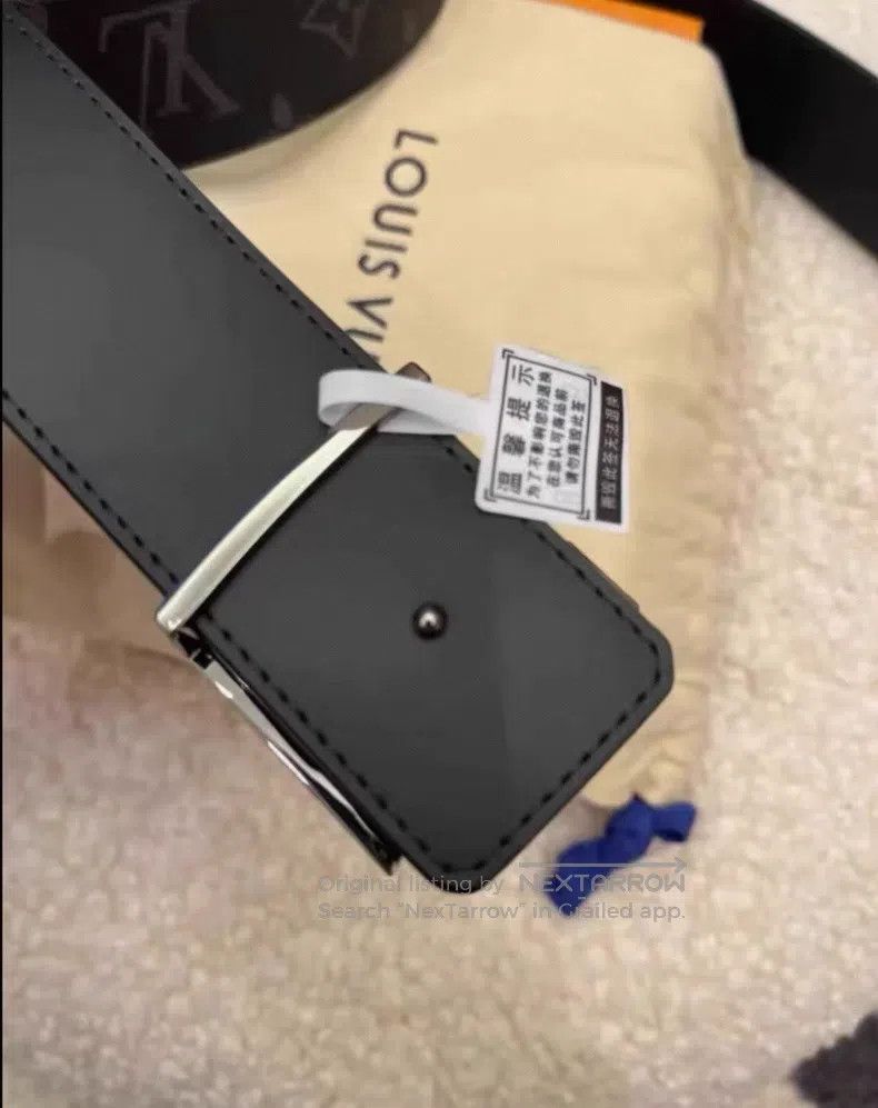 Other Louis Vuitton Frosted Black Buckle Black Presbyopia Belt M Size ONE SIZE - 5 Thumbnail