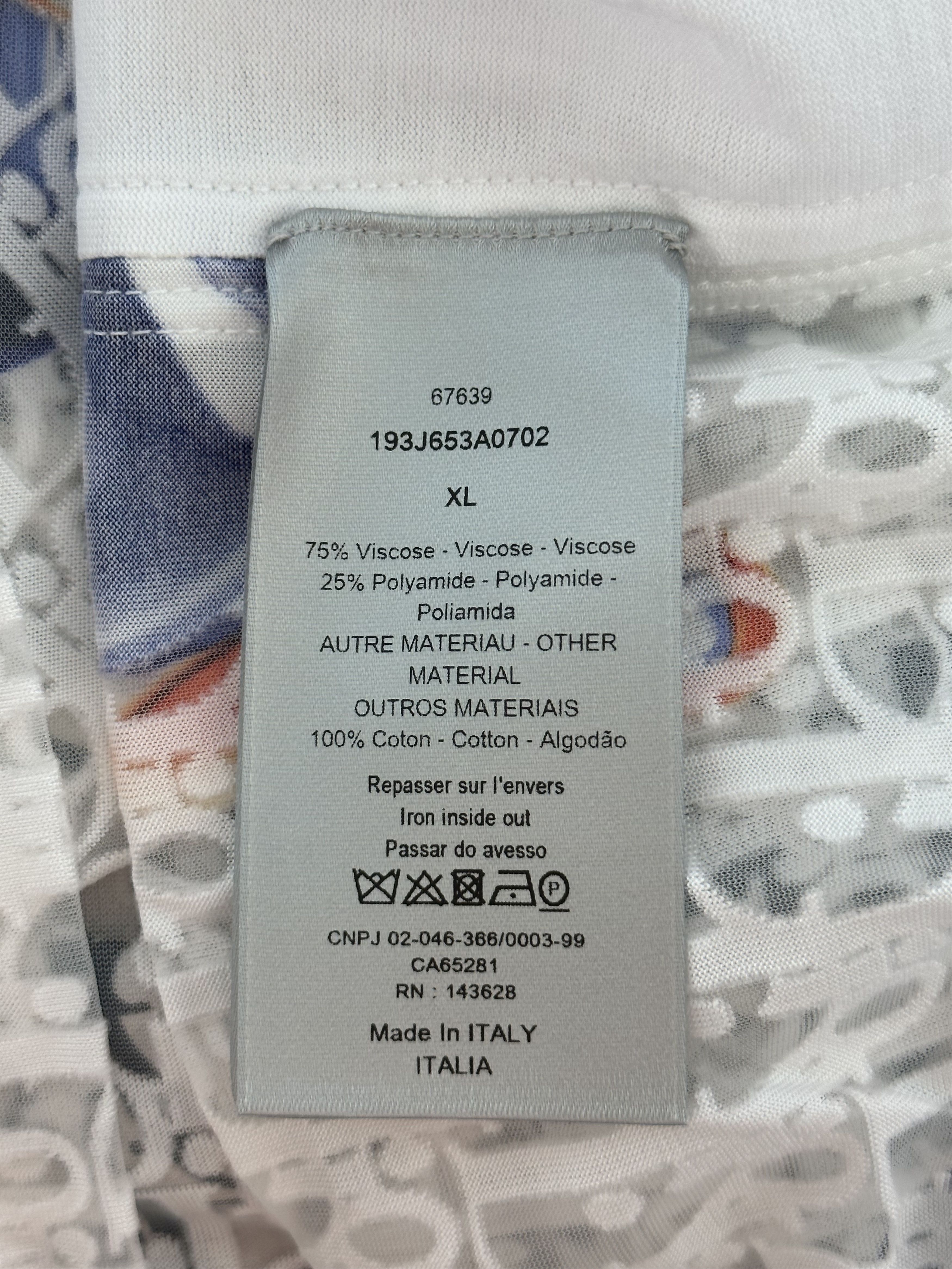 Dior Dior Kenny Scharf White Oblique Faces Transparent T-Shirt Size US XL / EU 56 / 4 - 4 Thumbnail