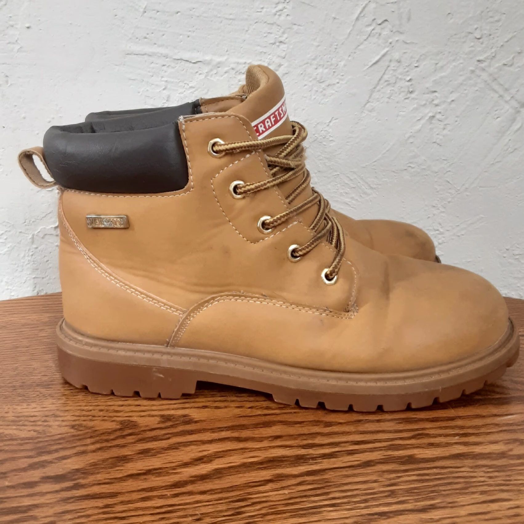 Vintage Craftsman Boots Mens Womens Wheat Nubuck Leather Waterproof Work Boot Size US 6 / IT 36 - 4 Thumbnail