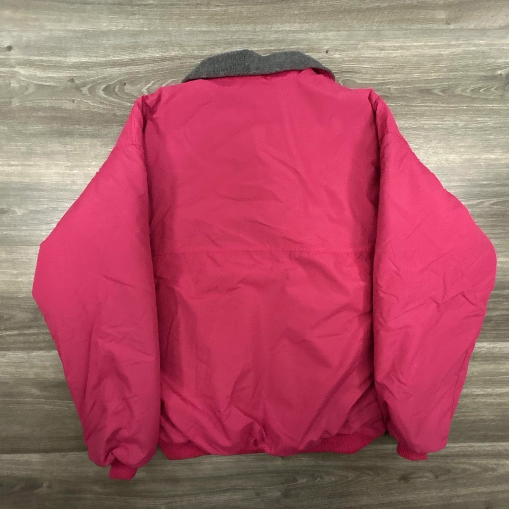 Patagonia VINTAGE Patagonia Jacket Womens L Pink 90s Shelled Synchilla Bomber Zip Full-Zip Pockets Made in USA Size L / US 10 / IT 46 - 2 Thumbnail
