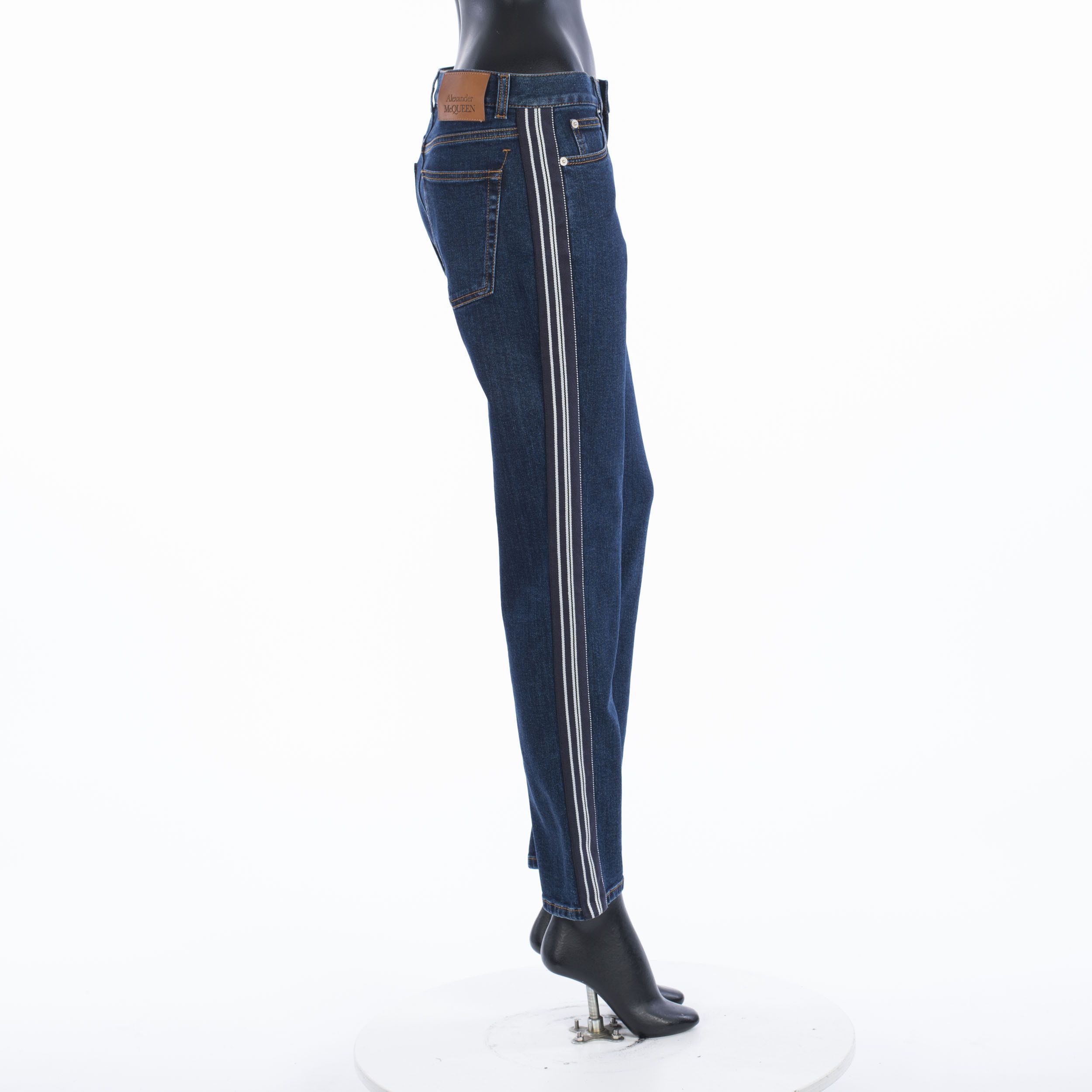 Alexander McQueen Indigo Blue Fitted Denim Trousers In Vintage Wash Indigo Size 34" / US 12 / IT 48 - 7 Thumbnail