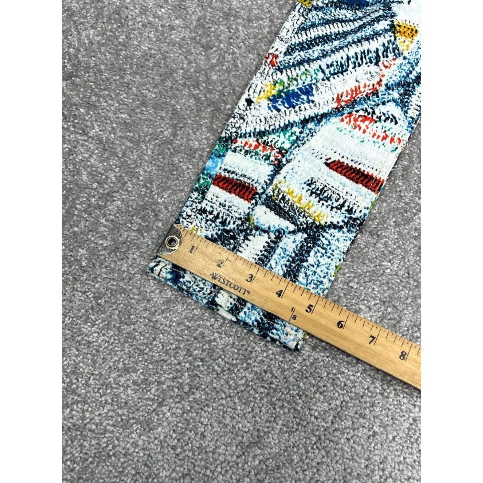 Rag & Bone Rag & Bone Pants Womens 27 Multicolor Abstract Pattern Cotton Surf Knit Mid Rise Tapered 29in Inseam Womens Size 27" / US 4 / IT 40 - 6 Thumbnail