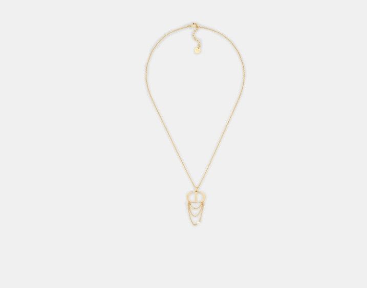 Dior o1w1db10325 Size: OS / N2323 Petit CD Necklace in Gold Size ONE SIZE - 1 Thumbnail