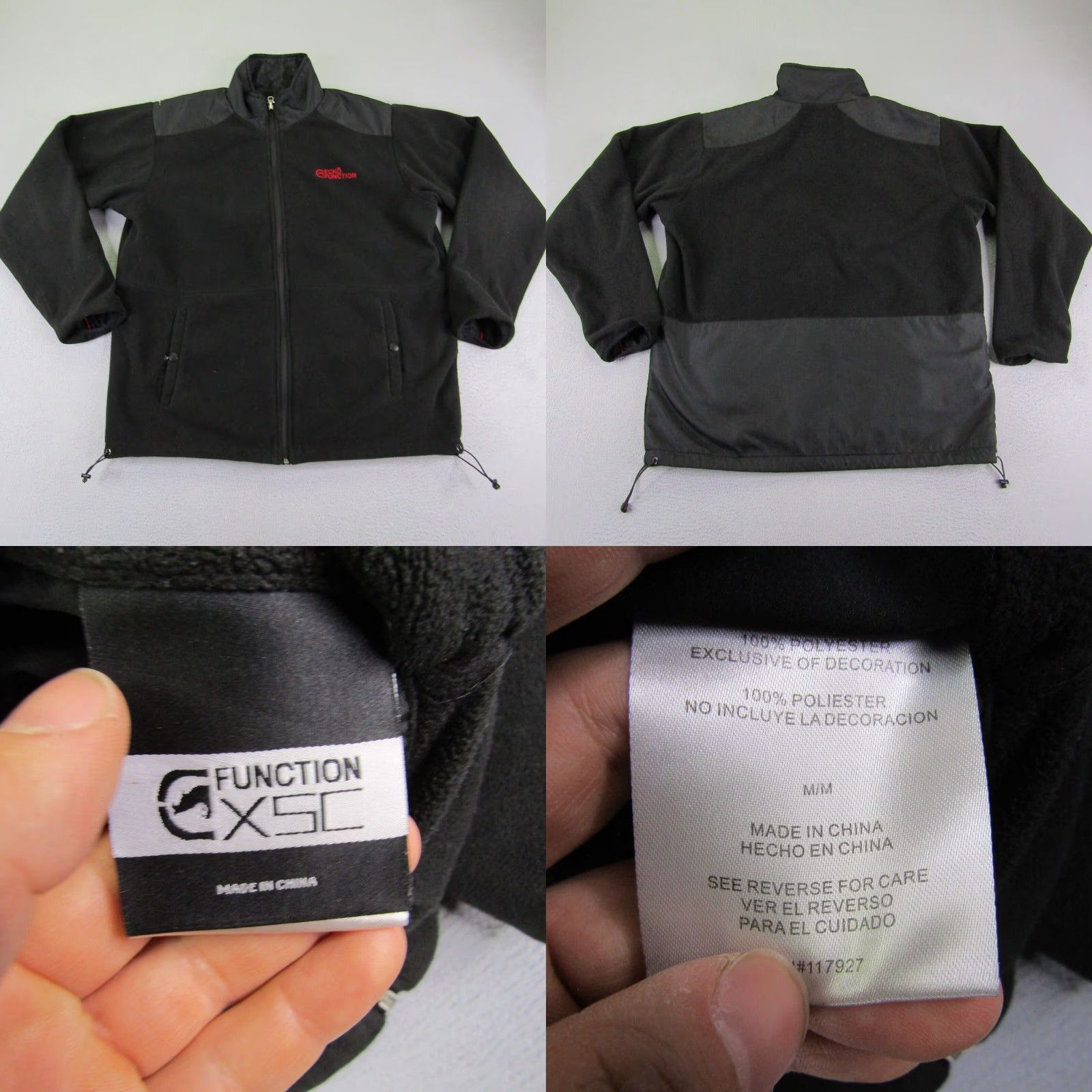Ecko Unltd. VINTAGE Ecko Function Jacket Mens Medium Black Reversible XSC Fleece Windbreaker Coat Size US M / EU 48-50 / 2 - 8 Thumbnail