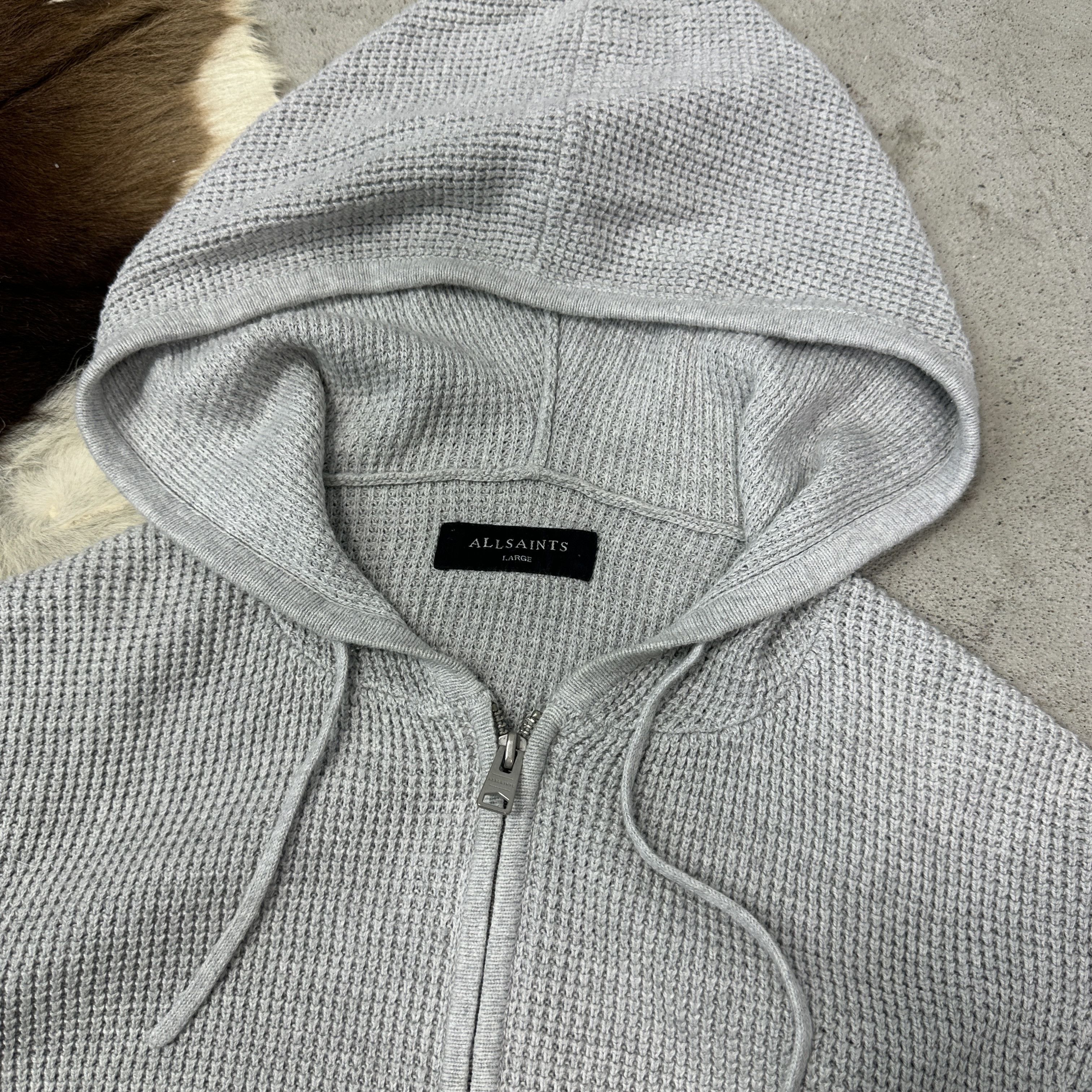 Allsaints Vintage Streetwear Allsaints Waffle Zip Hoodie Y2K Size US L / EU 52-54 / 3 - 5 Thumbnail