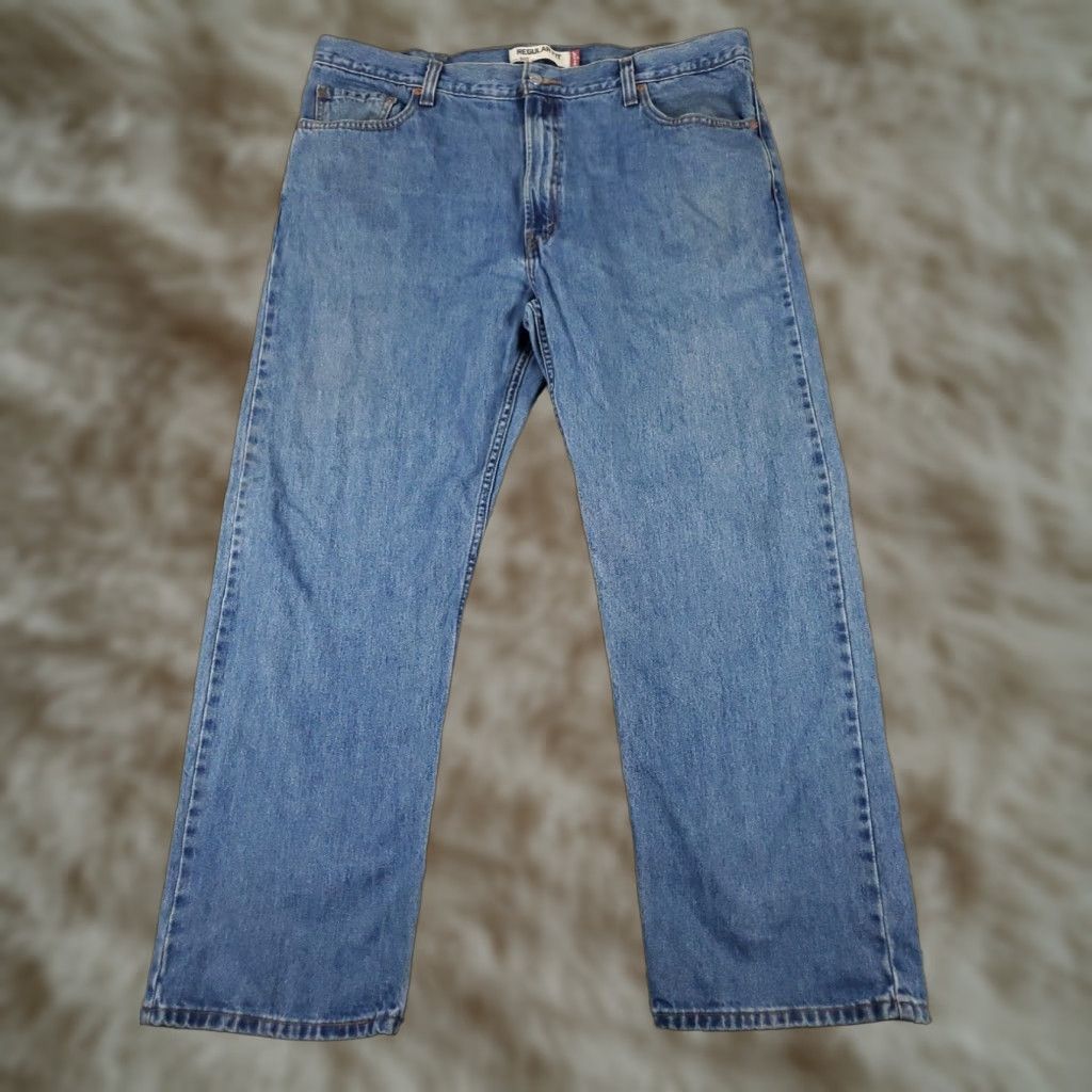 Levi's Levis Mens 505 Straight Leg Blue Denim Jeans Pants 42x30 Extra Large XL Size US 42 / EU 58 - 1 Thumbnail