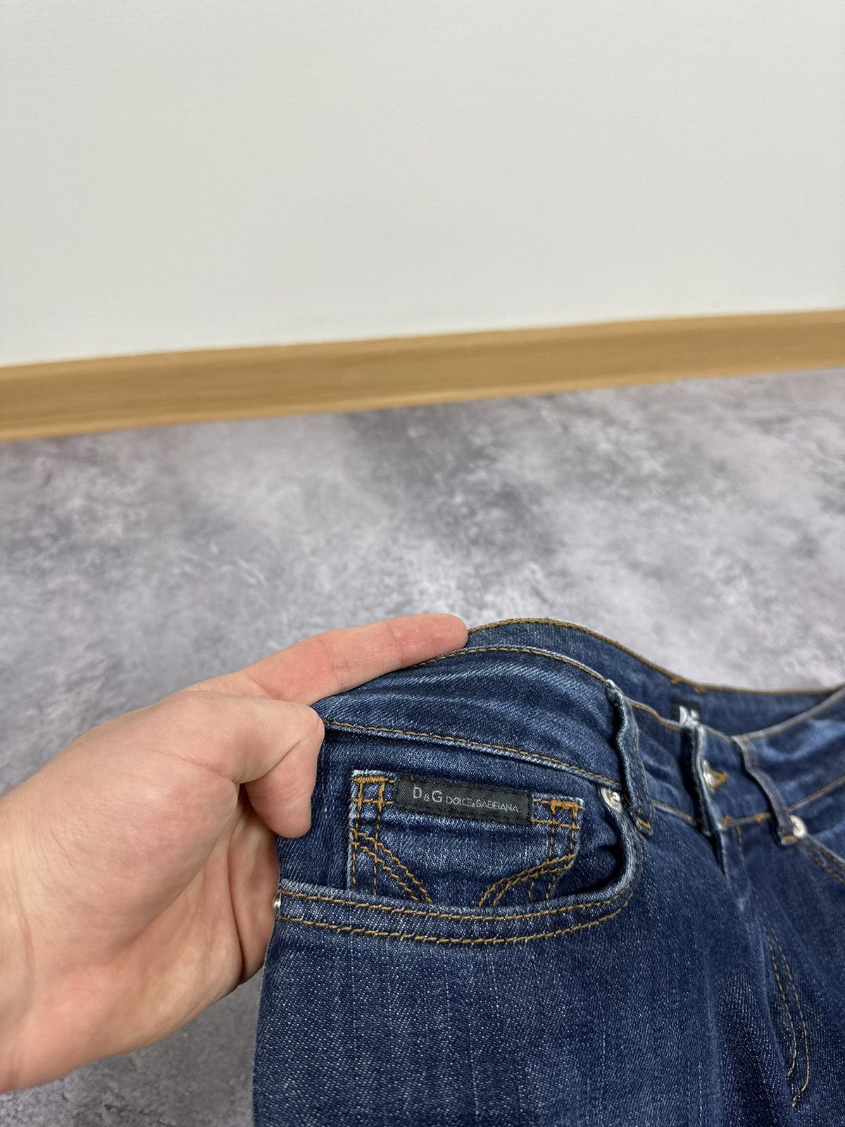 Dolce & Gabbana Vintage Dolce & Gabbana Luxury Blue Denim Avant Garde Jeans Size 26" / US 2 / IT 38 - 14 Thumbnail