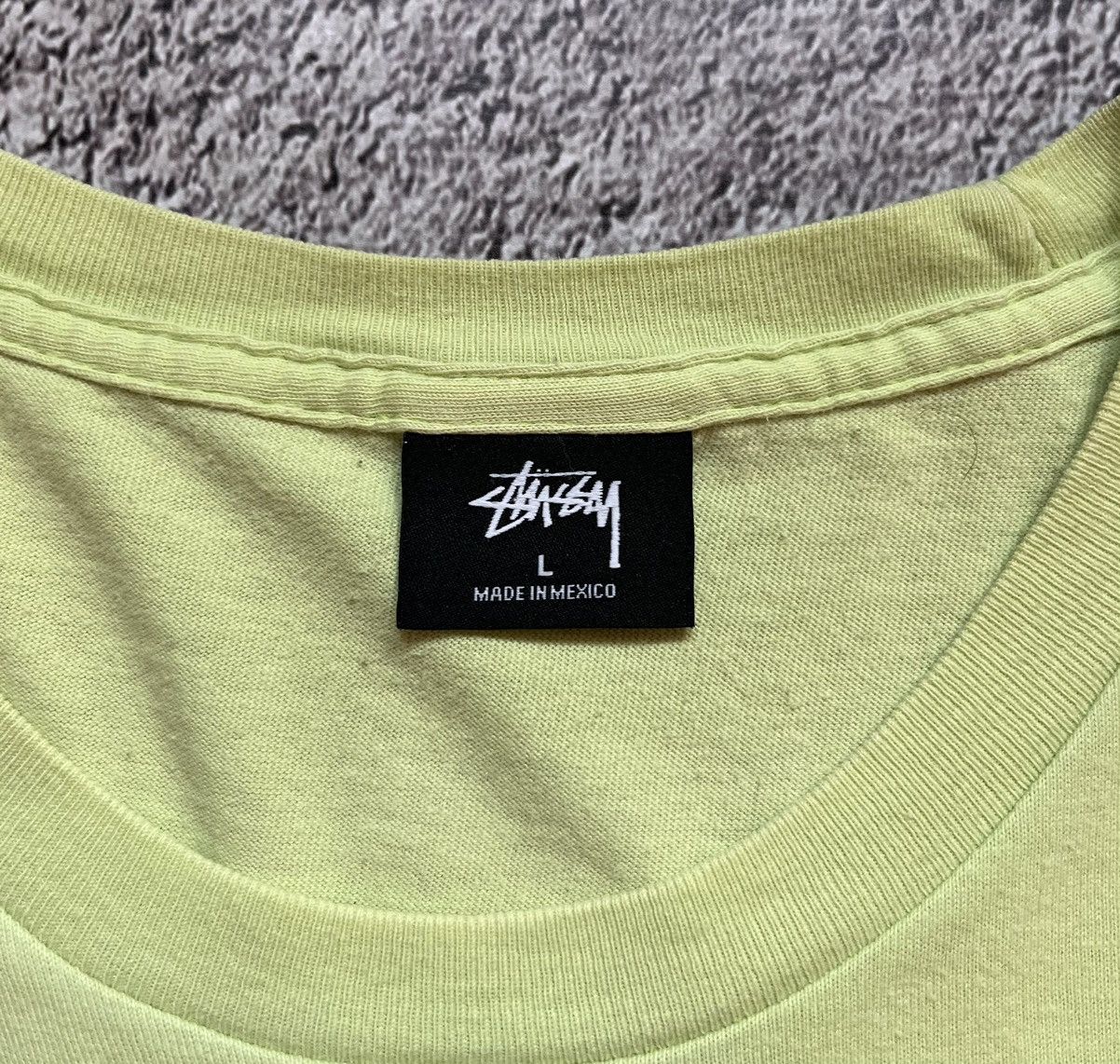 Stussy × Vintage Stüssy Lime Green Logo T-Shirt Large Size US L / EU 52-54 / 3 - 8 Thumbnail