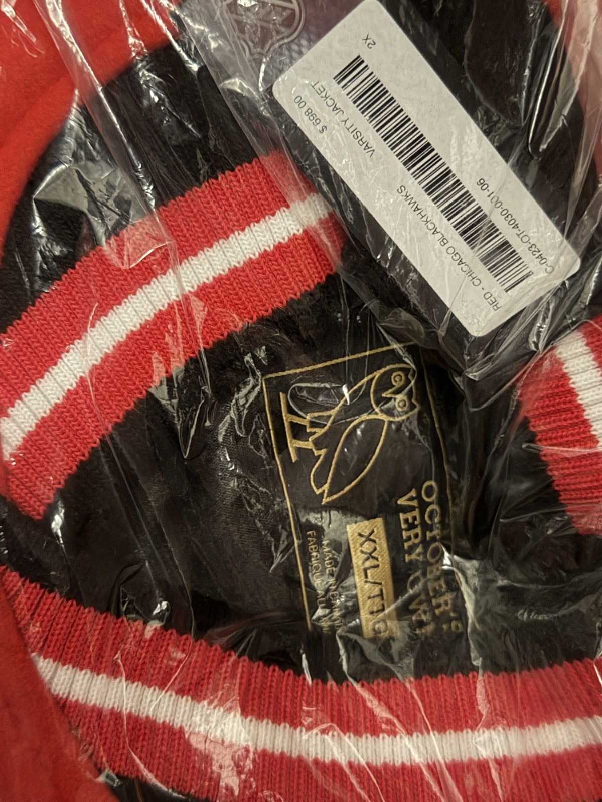 Drake OVO x NHL Chicago Blackhawks Varsity Jacket Size US XXL / EU 58 / 5 - 12 Thumbnail