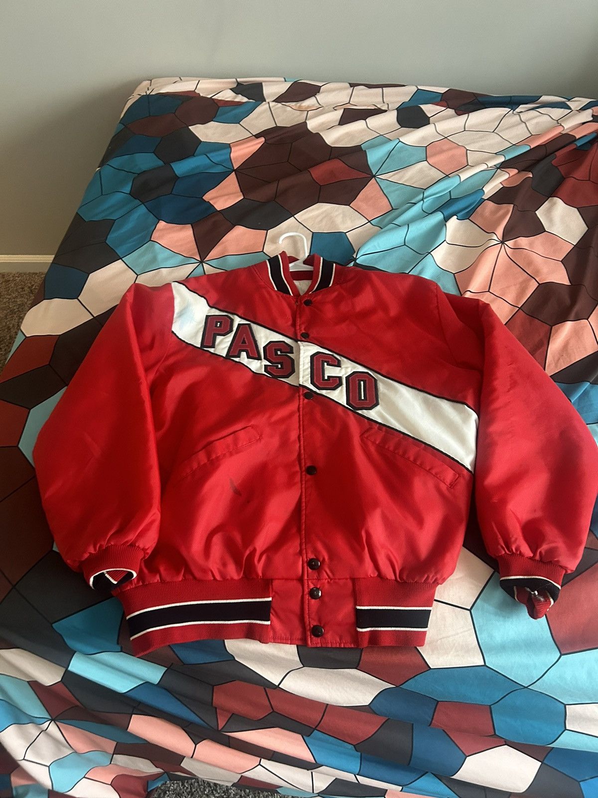 NEFF Neff Red Varsity Jacket with Pasco Lettering Size US M / EU 48-50 / 2 - 1 Thumbnail