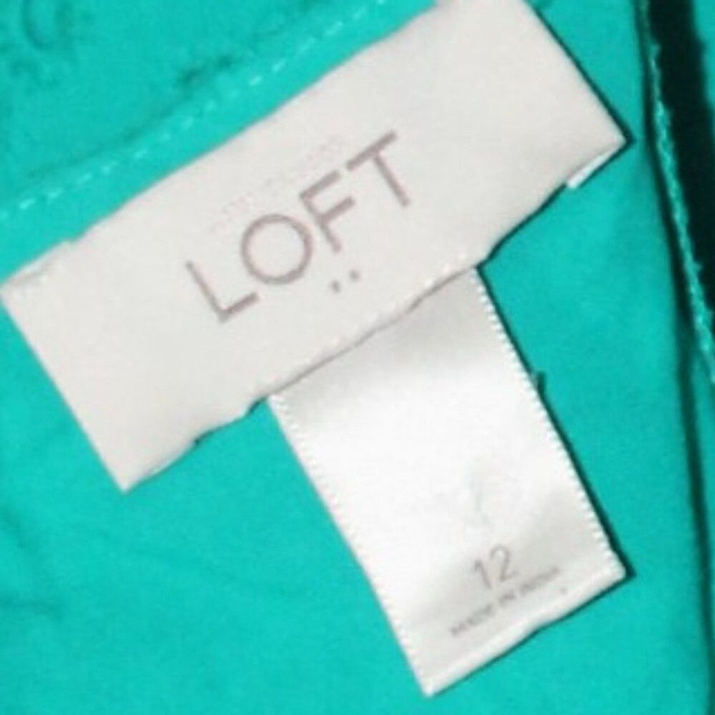 Loft LOFT Green Eyelet Keyhole-Back Dress Size XL / US 12-14 / IT 48-50 - 3 Thumbnail