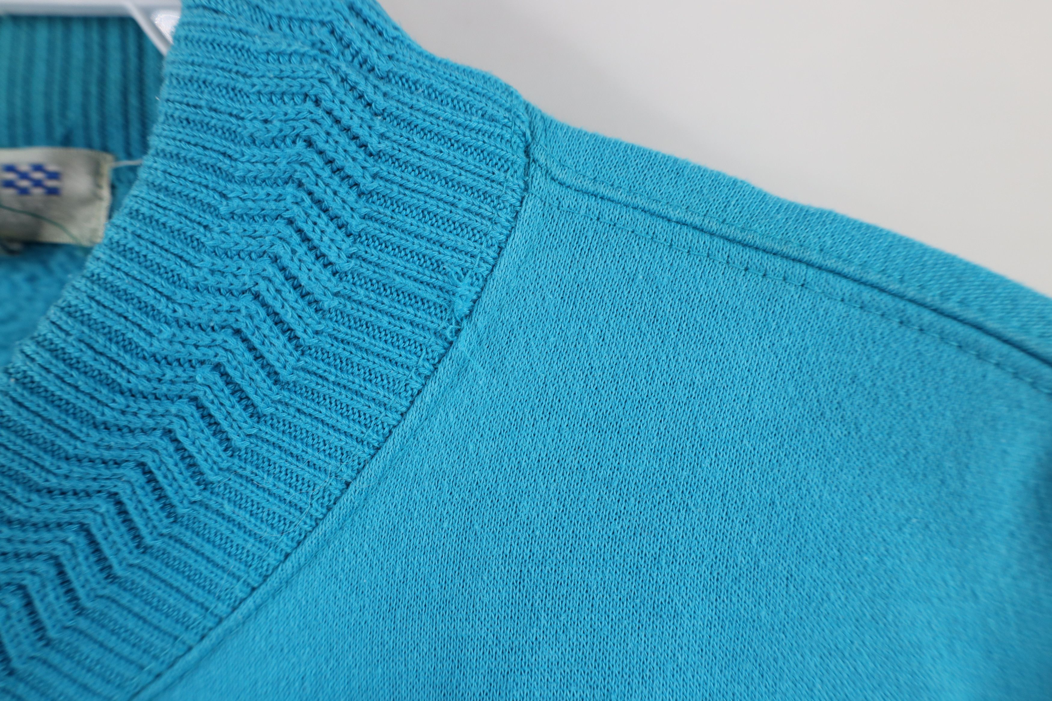 Vintage Vintage 90s Streetwear Blank Mock Neck Sweatshirt Blue Size US L / EU 52-54 / 3 - 4 Thumbnail