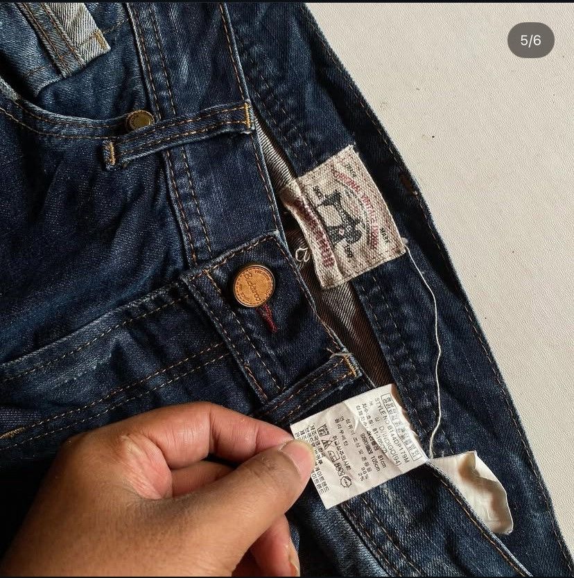 Beauty Beast Buckaroo Vintage Heavy-Distressed Denim Jeans Size US 35 - 5 Thumbnail