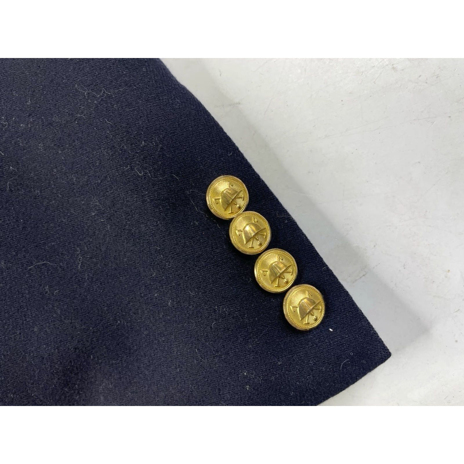 Polo Ralph Lauren VINTAGE Polo Ralph Lauren Blazer Jacket Men 44 Navy Blue Wool 2 Button 4-Button Front Single-Breasted Gold Buttons Regular Fit Long Coat Size US XXL / EU 58 / 5 - 5 Thumbnail