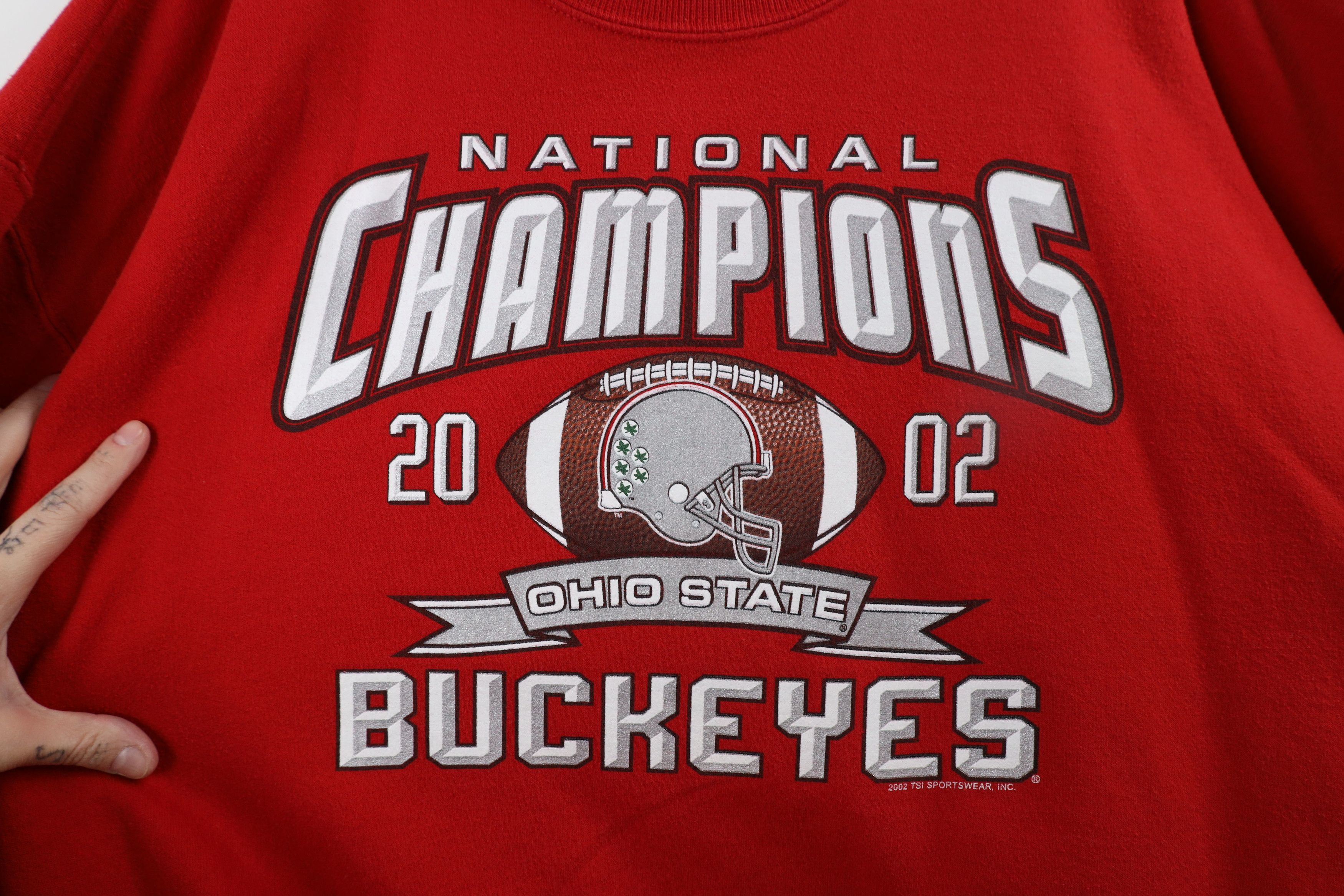 Vintage Vintage Y2K 2002 Ohio State University Football Sweatshirt Size US XL / EU 56 / 4 - 4 Thumbnail