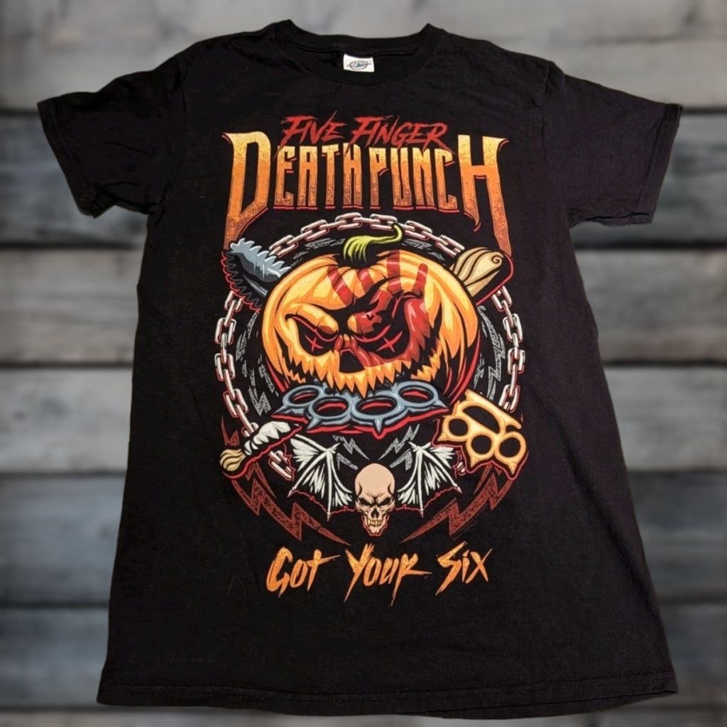 Delta Delta Shirt Unisex Adult Small Black Five Finger Death Punch Got Your Six Halloween Tour Graphic Print Rock Metal Size S / US 4 / IT 40 - 1 Thumbnail