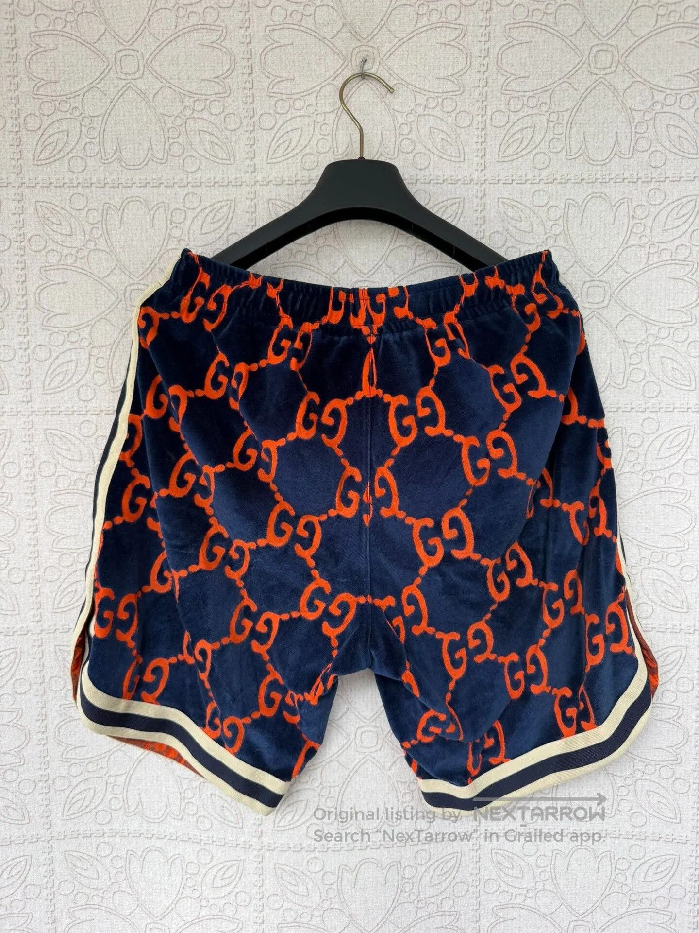 Gucci gucci double g print velour shorts size m. Size US 30 / EU 46 - 2 Thumbnail