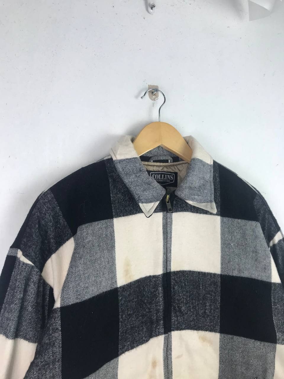 Japanese Brand × Vintage Vintage Collins full Zipper Wool Jacket Size US L / EU 52-54 / 3 - 5 Thumbnail