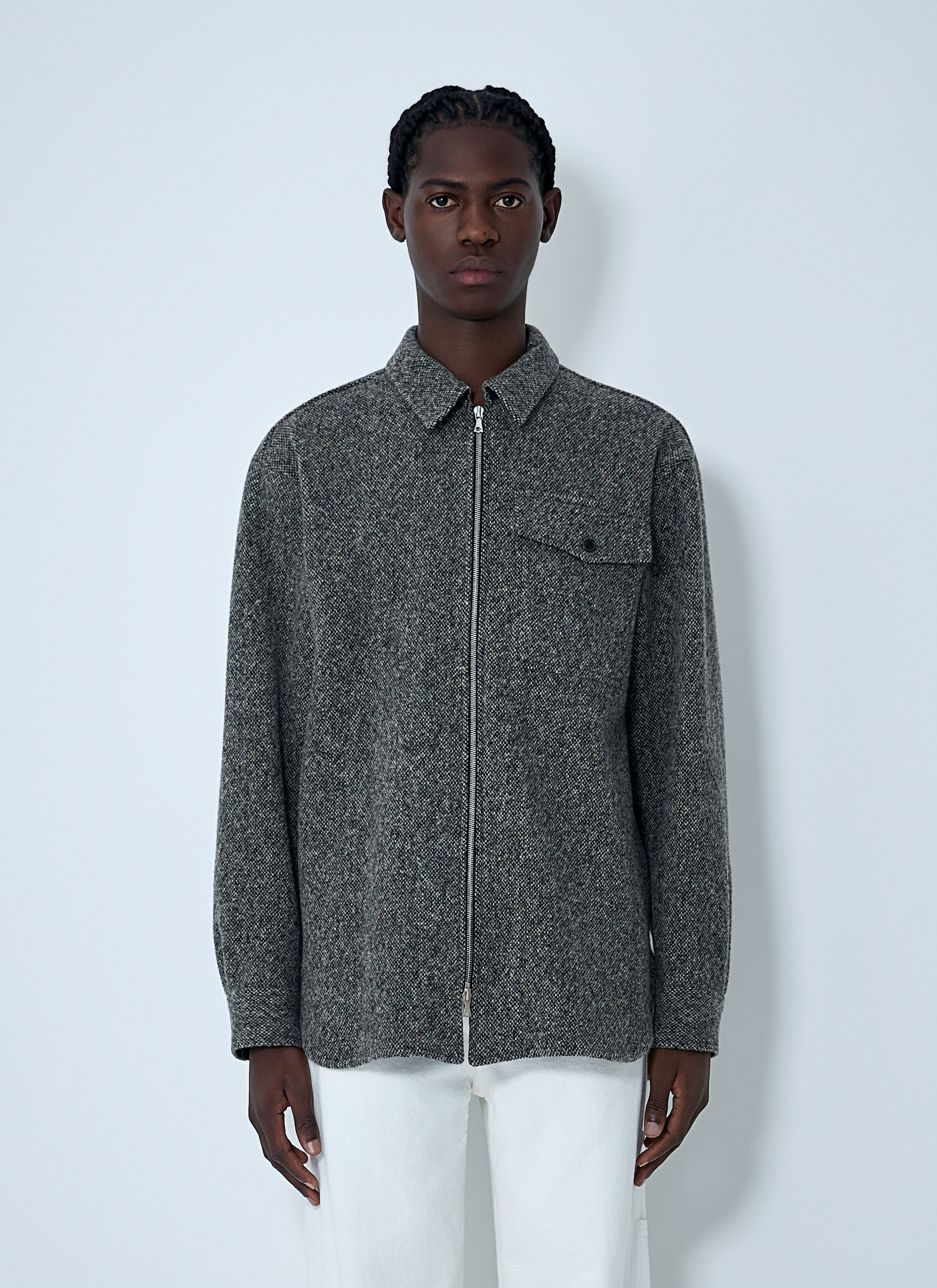 Dries Van Noten Herringbone Zip Jacket Size US XL / EU 56 / 4 - 1 Thumbnail