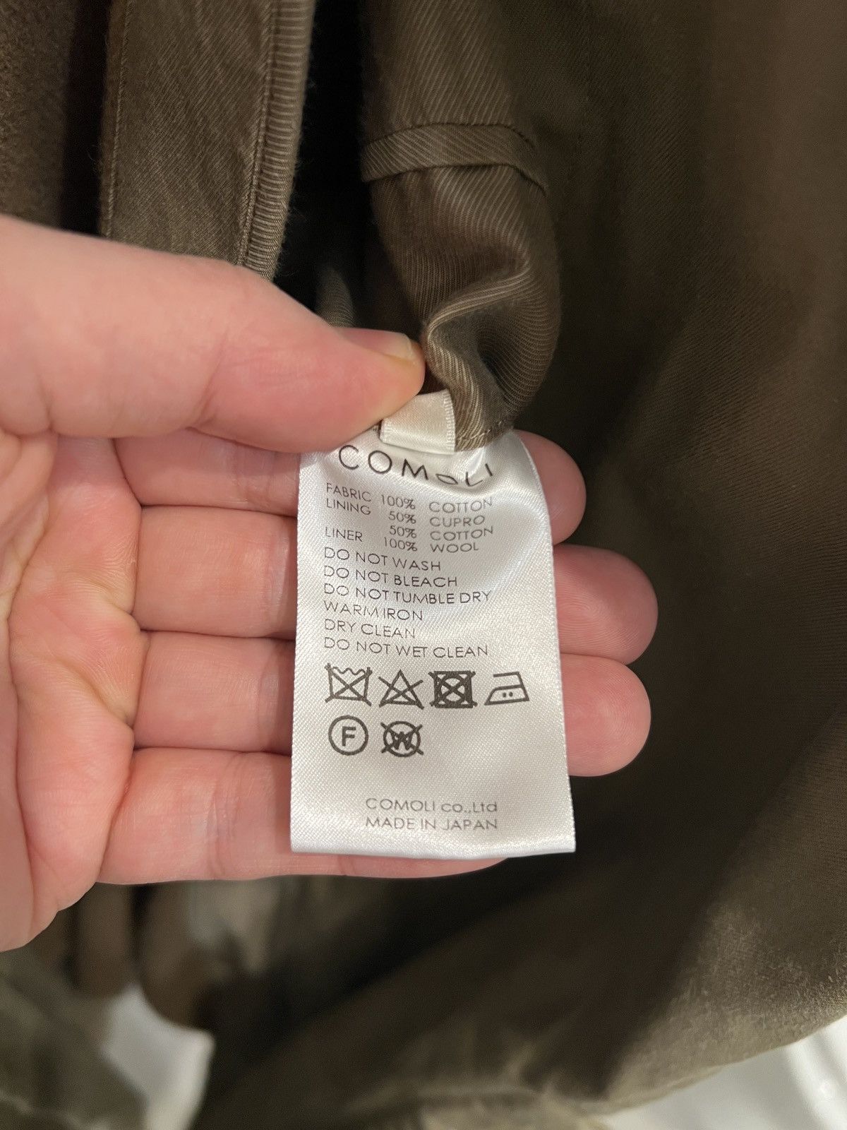 Comoli COMOLI COTTON GABARDINE TIELOCKEN COAT W/ WOOL LINER Size US M / EU 48-50 / 2 - 9 Thumbnail