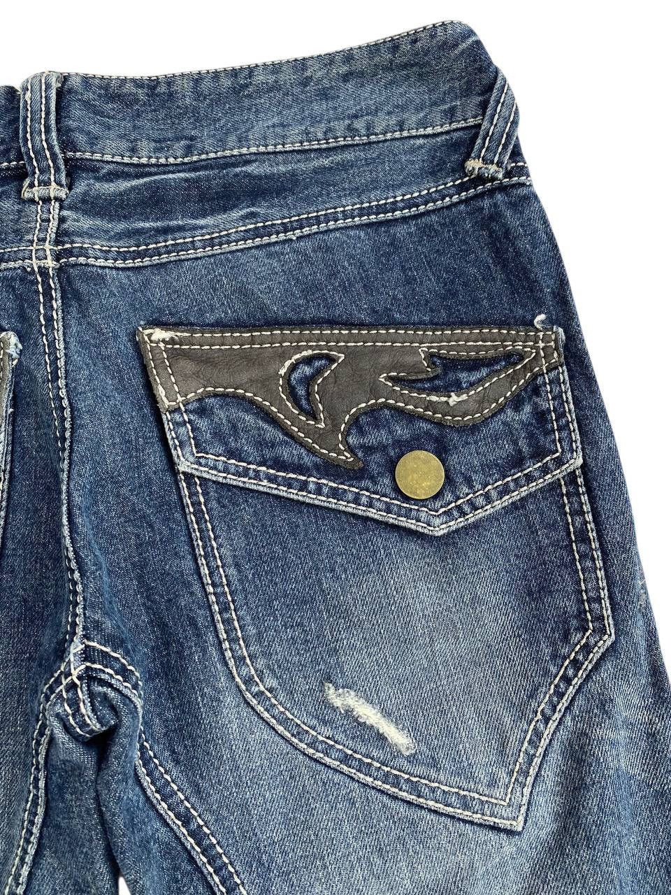 JACKROSE 2000’s Y2K Jackrose Distressed Repaired Flared Denim Size US 30 / EU 46 - 15 Thumbnail