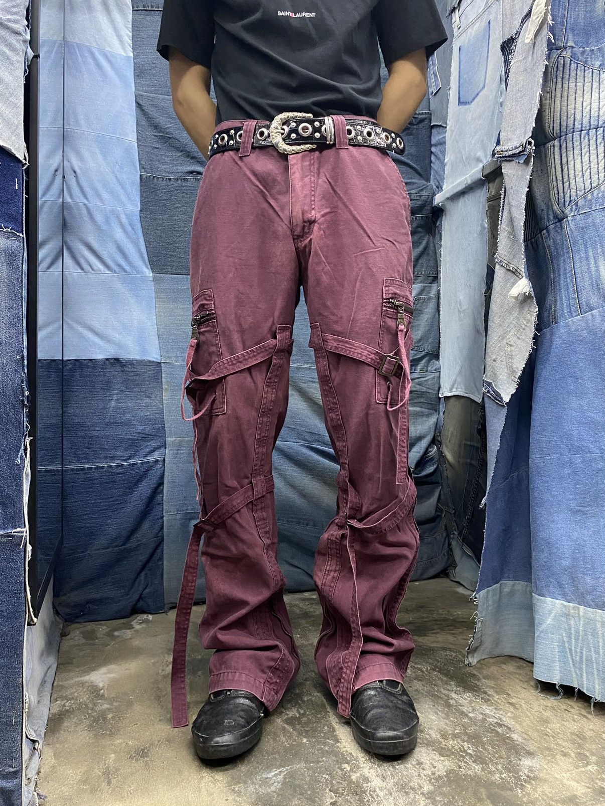 If Six Was Nine × Le Grande Bleu (L.G.B.) flared bondage pant purple japan undefined style Size US 29 - 1 Thumbnail