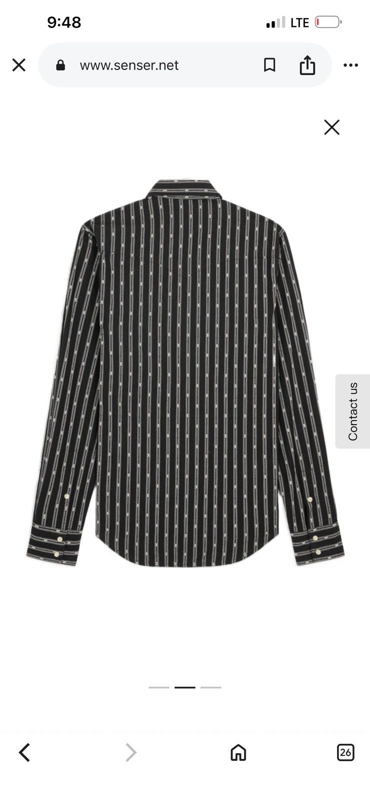 Celine western shirt in triomphe striped cotton Size US XS / EU 42 / 0 - 2 Thumbnail