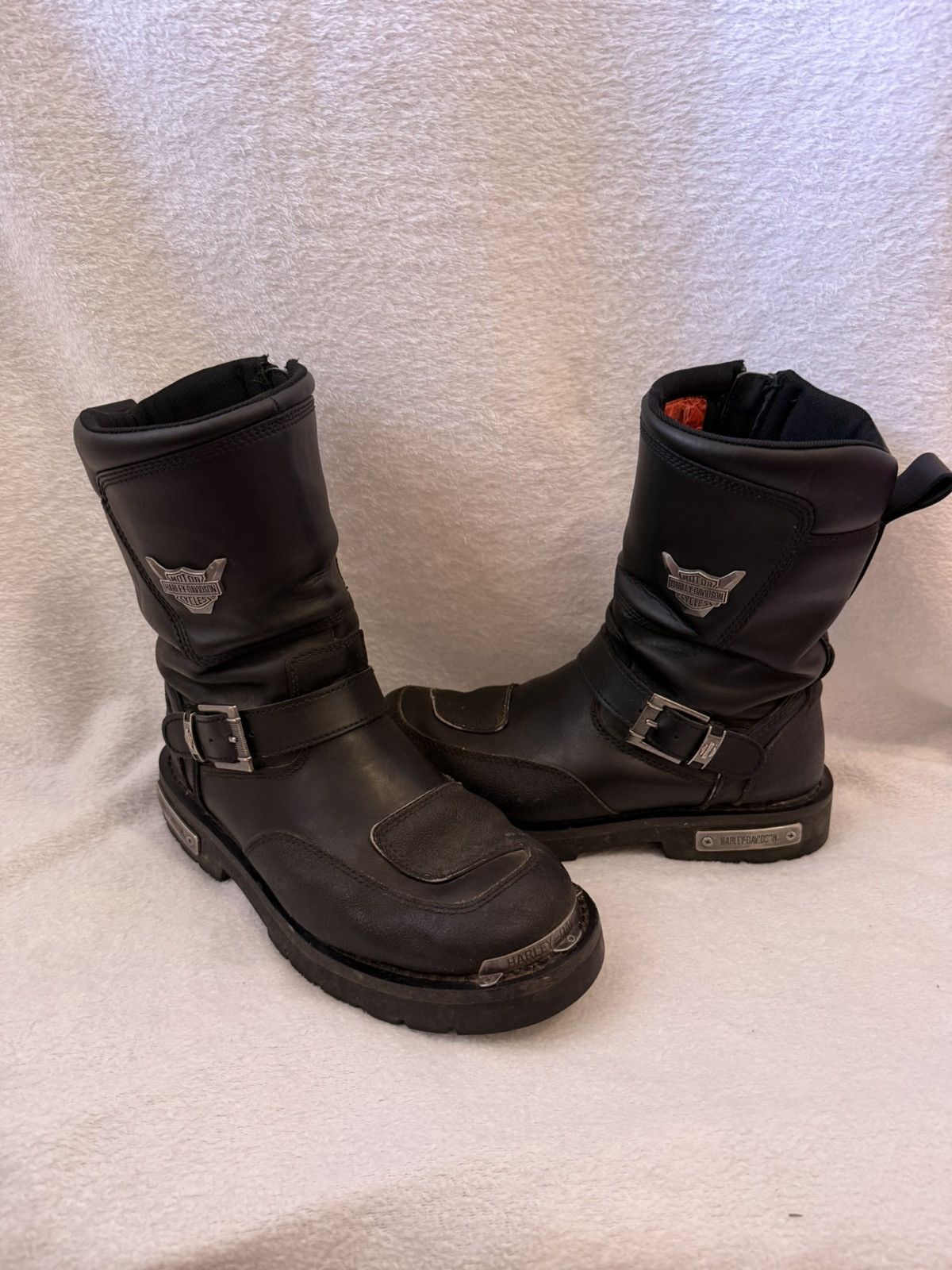 Harley Davidson Harley-Davidson mens size 8.5 black leather biker shift boot Size US 8.5 / EU 41-42 - 1 Thumbnail
