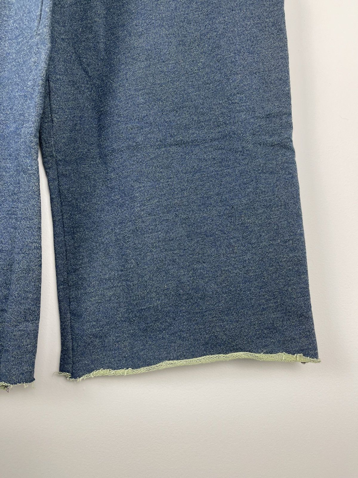 Chorley Raw hem dirty imitation denim baggy wide leg sweatpants Size US 34 / EU 50 - 6 Thumbnail