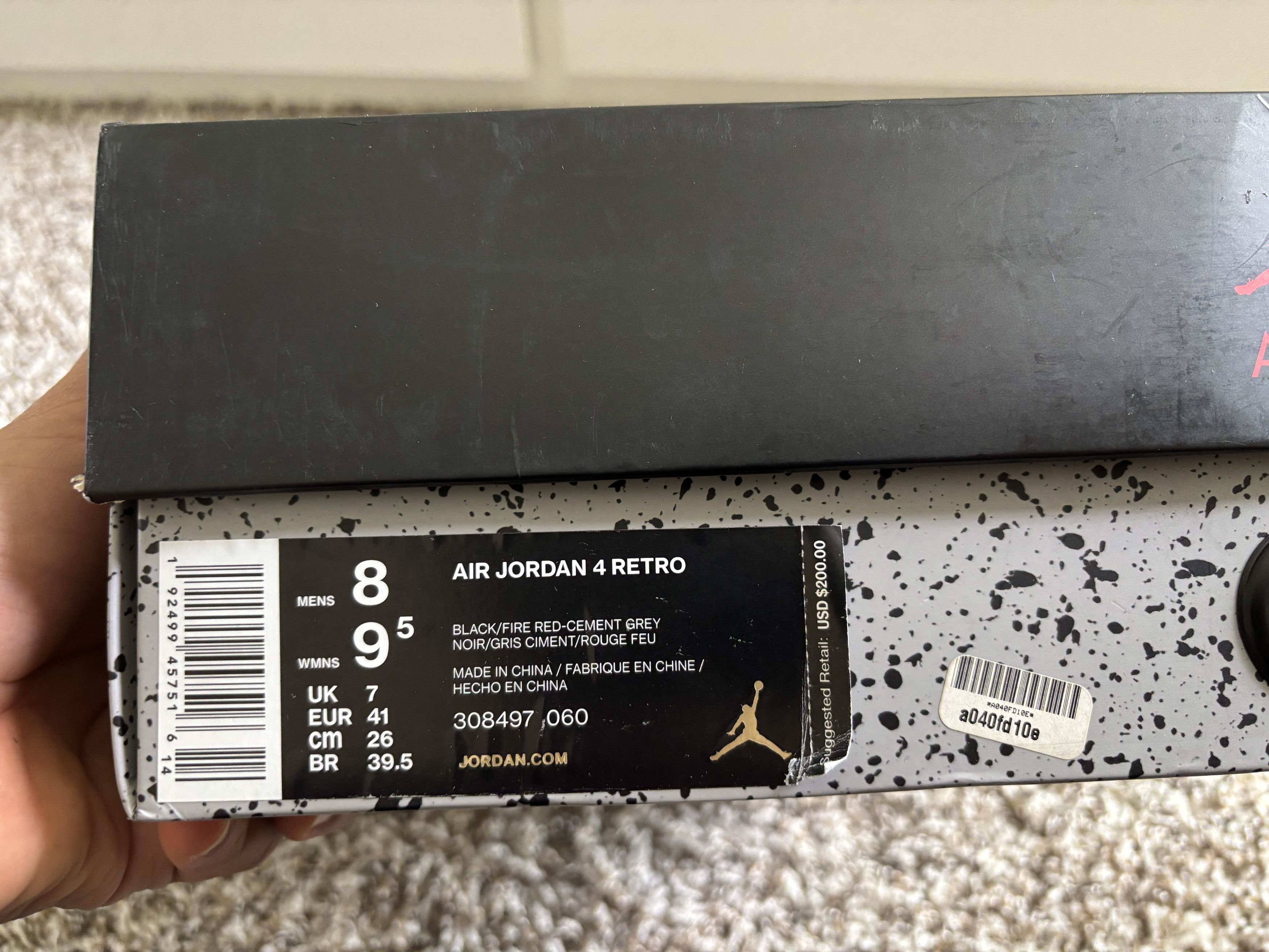 Jordan Brand Nike Air Jordan 4 Bred 2019 Size 8 Size US 8 / EU 41 - 3 Thumbnail