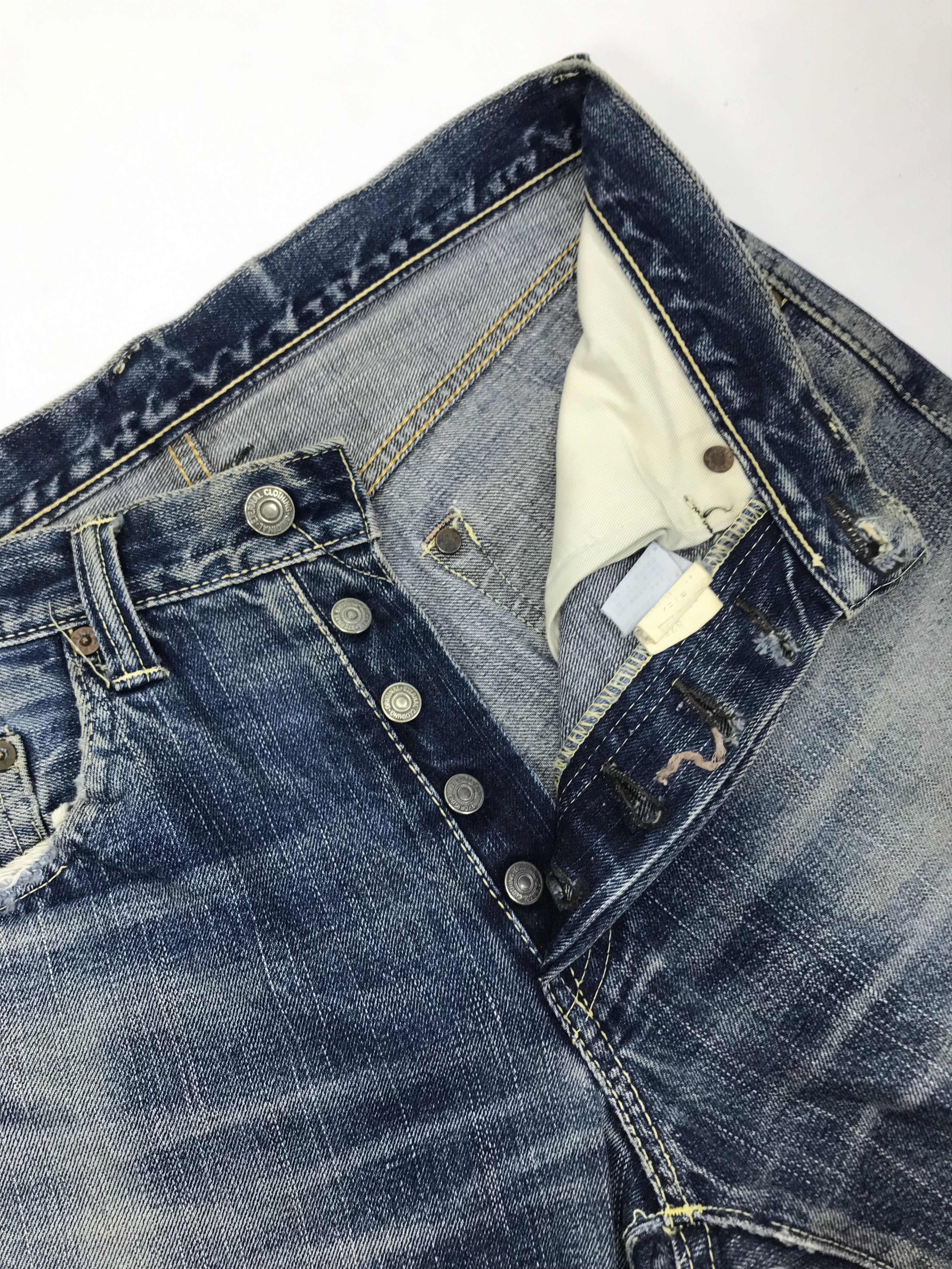 Eternal Vintage Eternal Faded Blue Washed Selvedge Jeans Size US 31 - 10 Thumbnail