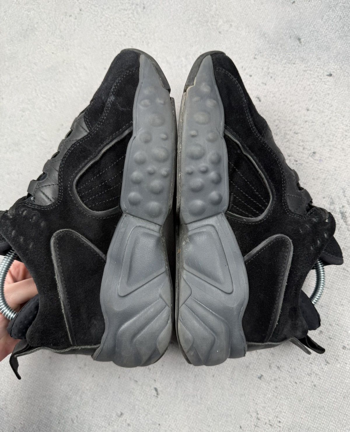 Acne Studios Acne Studios Rockaway Triple Black Suede Leather Sneakers Size US 5 / IT 35 - 6 Thumbnail