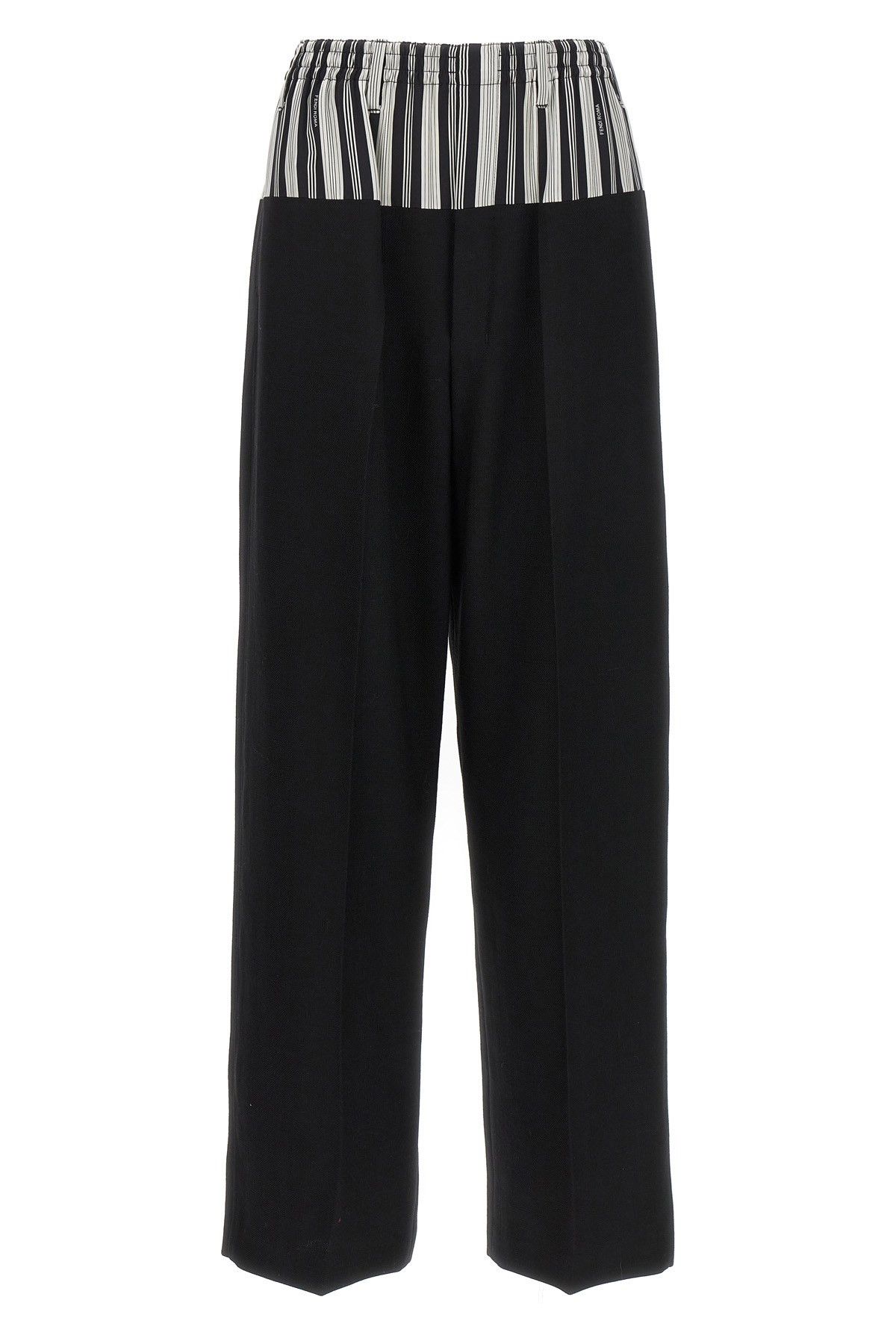 image of Fendi Basque Trompe L'oeil Pants in Black, Women's (Size 26)