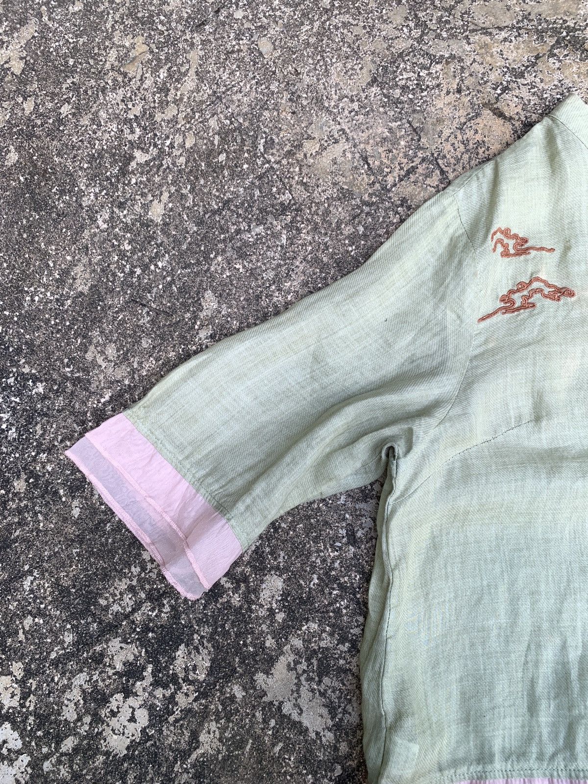Japanese Brand × Vintage Japanese Rami Natural Fabric Traditional Art Embroidery Top Size M / US 6-8 / IT 42-44 - 6 Thumbnail