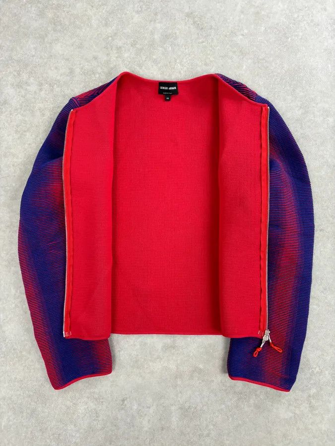 Giorgio Armani Giorgio Armani Red & Blue Gradient Zip-up Jacket Size S / US 4 / IT 40 - 7 Thumbnail