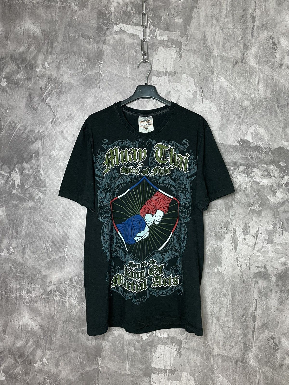 Band Tees × Japanese Brand × Vintage Vintage Y2K Muay Thai Boxing Double Sided T-Shirt Size US L / EU 52-54 / 3 - 1 Thumbnail
